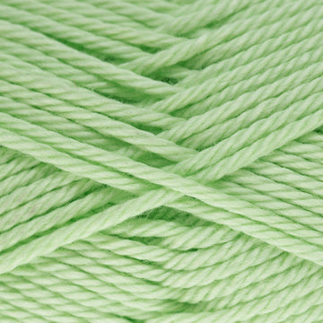 Close-up of Estako Royal Cotton yarn in mint green showing its smooth mercerized texture