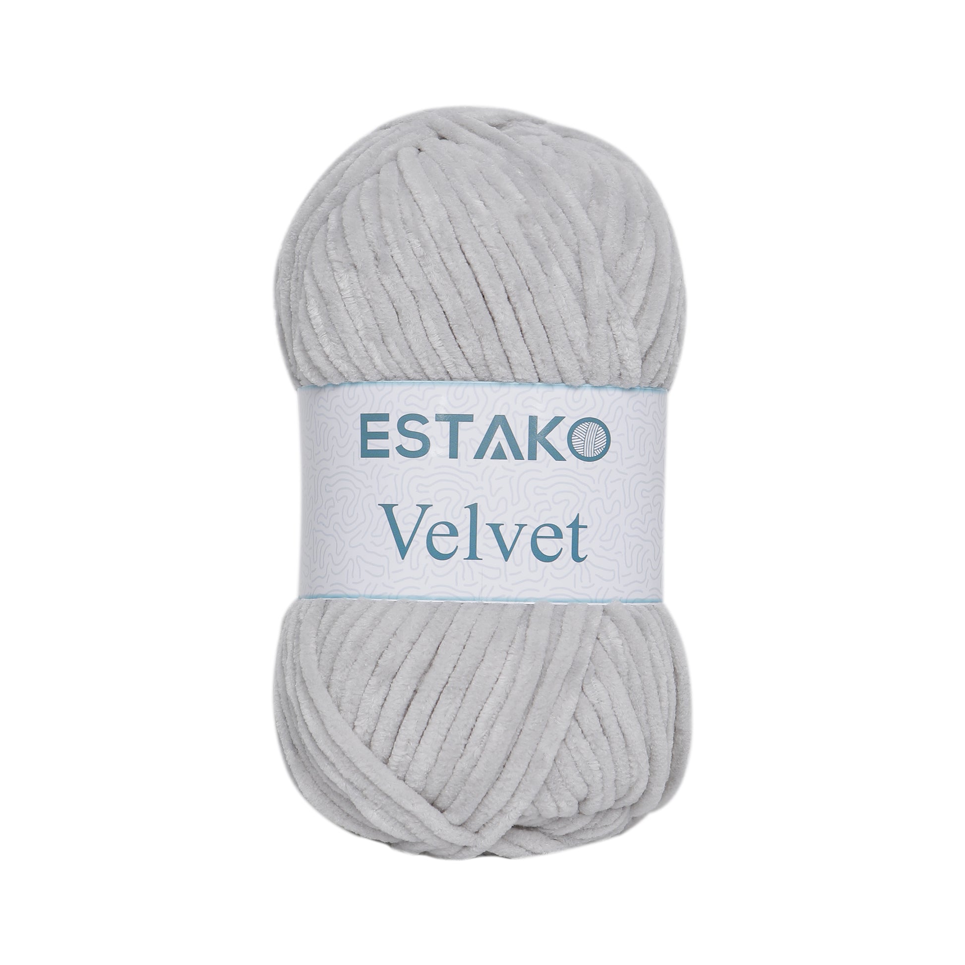 Velvet 1120 - Light Grey yarn — Estako Yarns