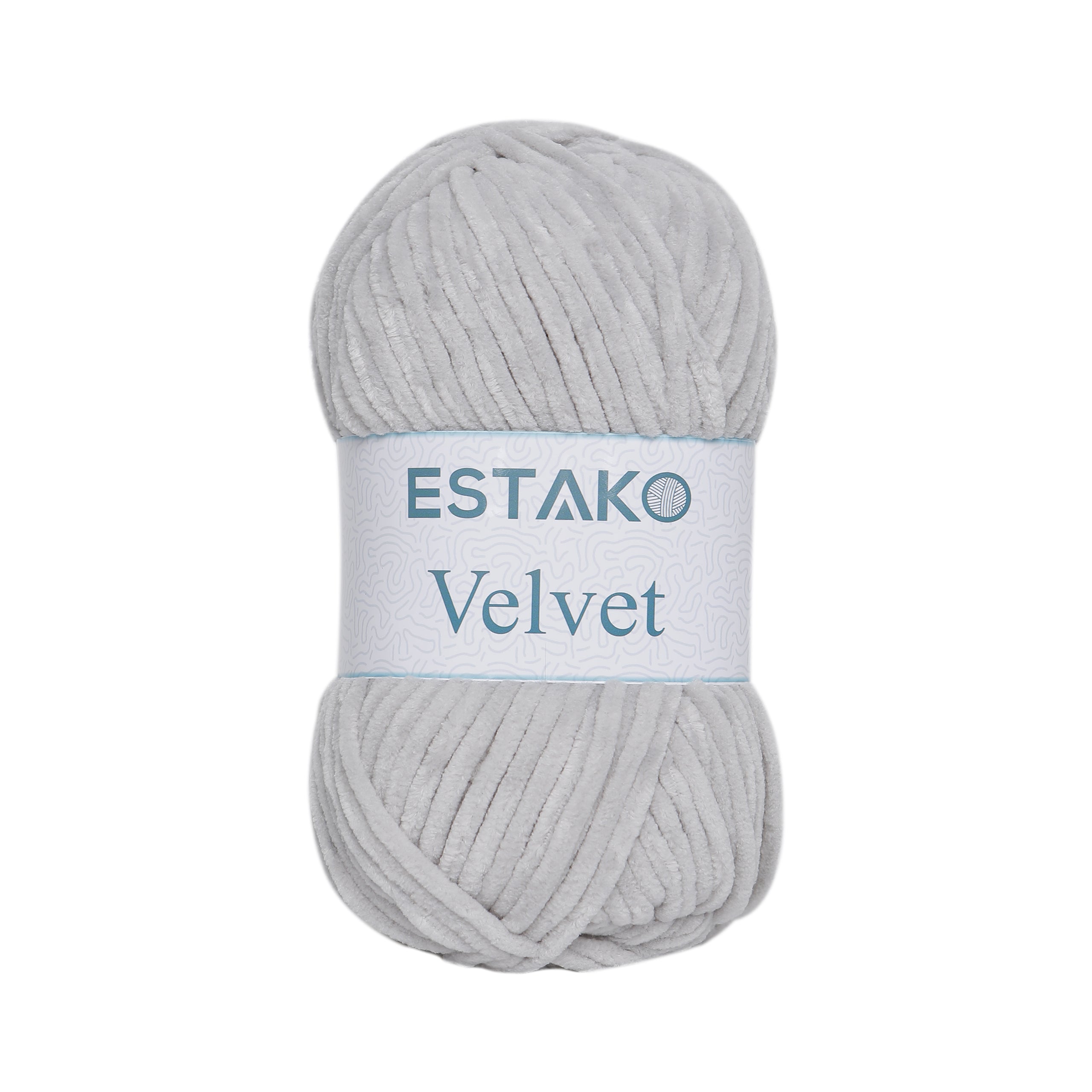Velvet 1120 - Light Grey yarn — Estako Yarns