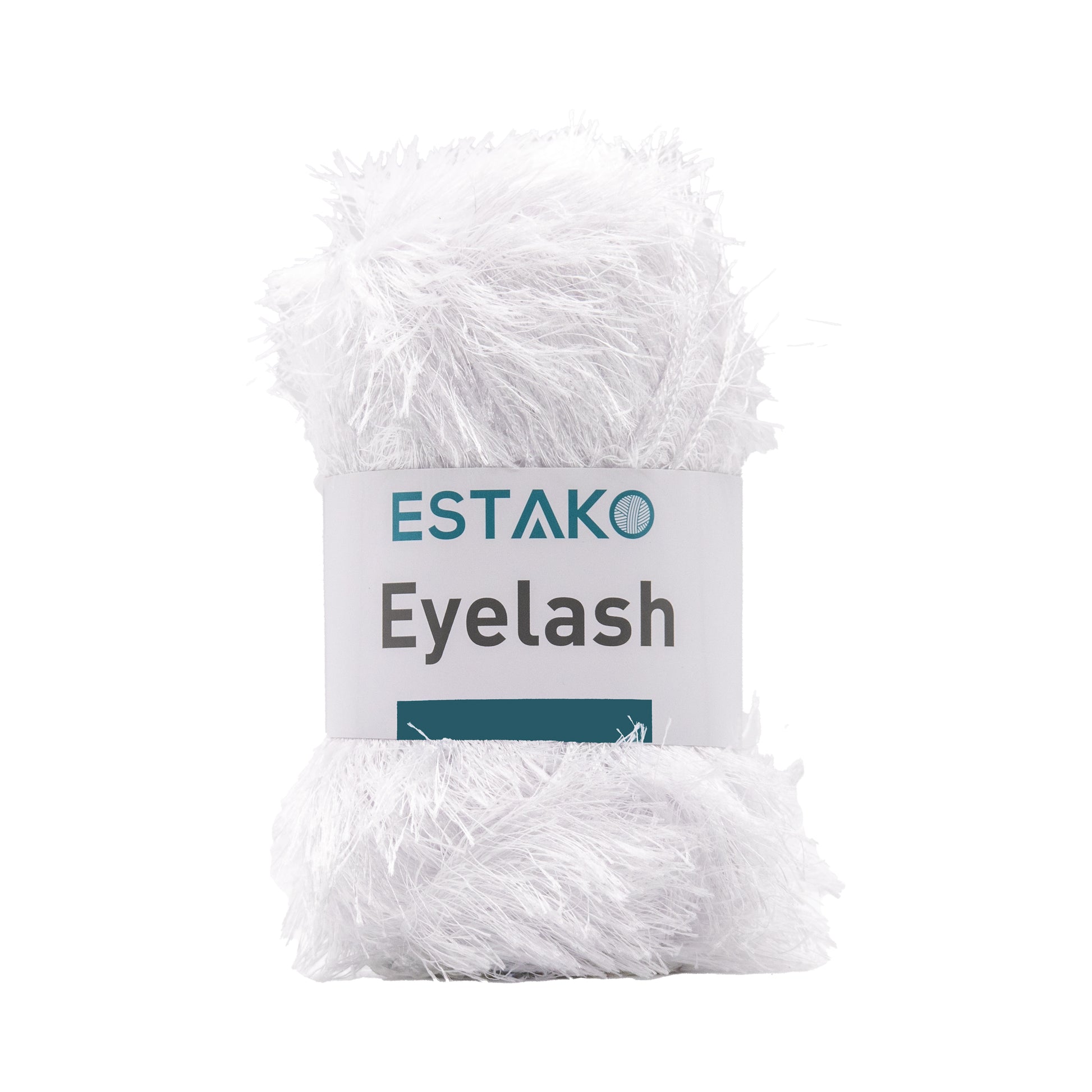 Eyelash 1208 - White yarn — Estako Yarns