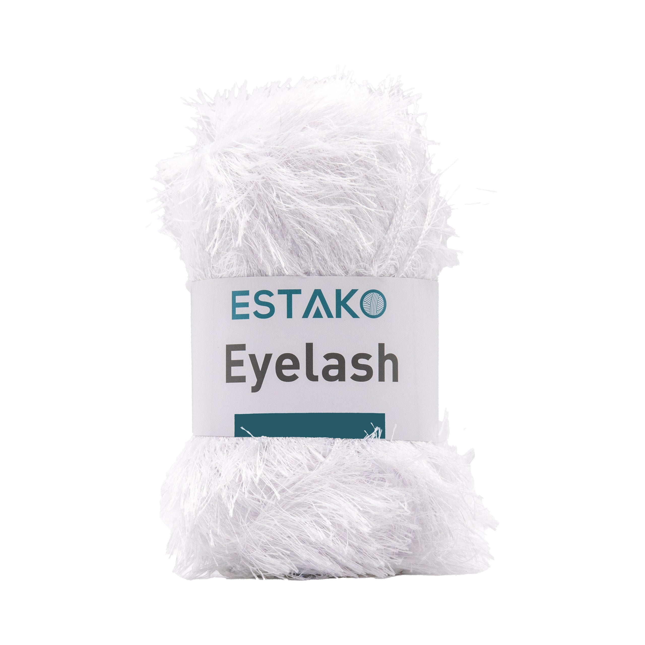 Eyelash 1208 - White yarn — Estako Yarns