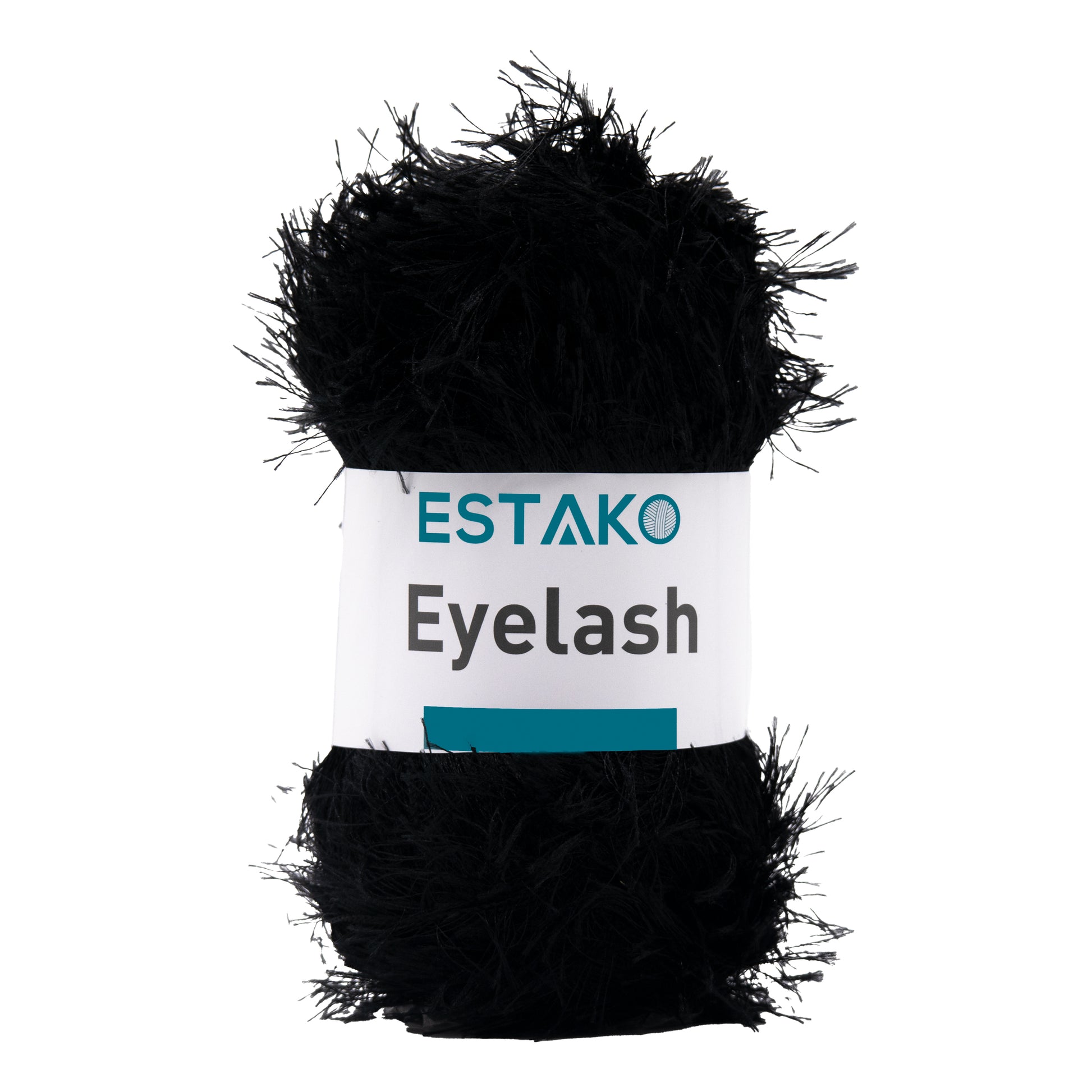 Eyelash 1217 - Black yarn — Estako Yarns