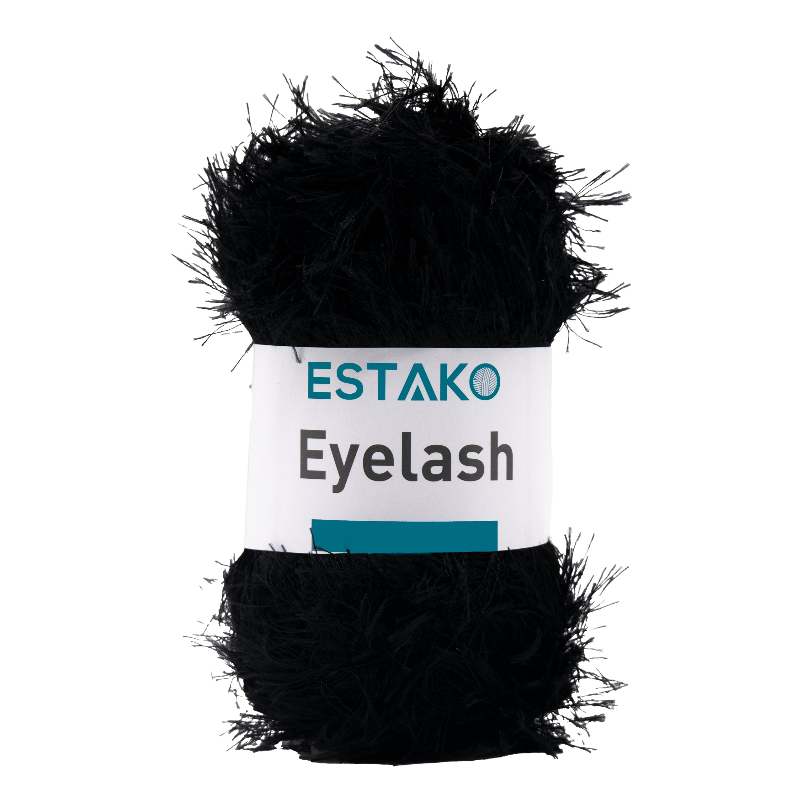 Eyelash 1217 - Black yarn — Estako Yarns