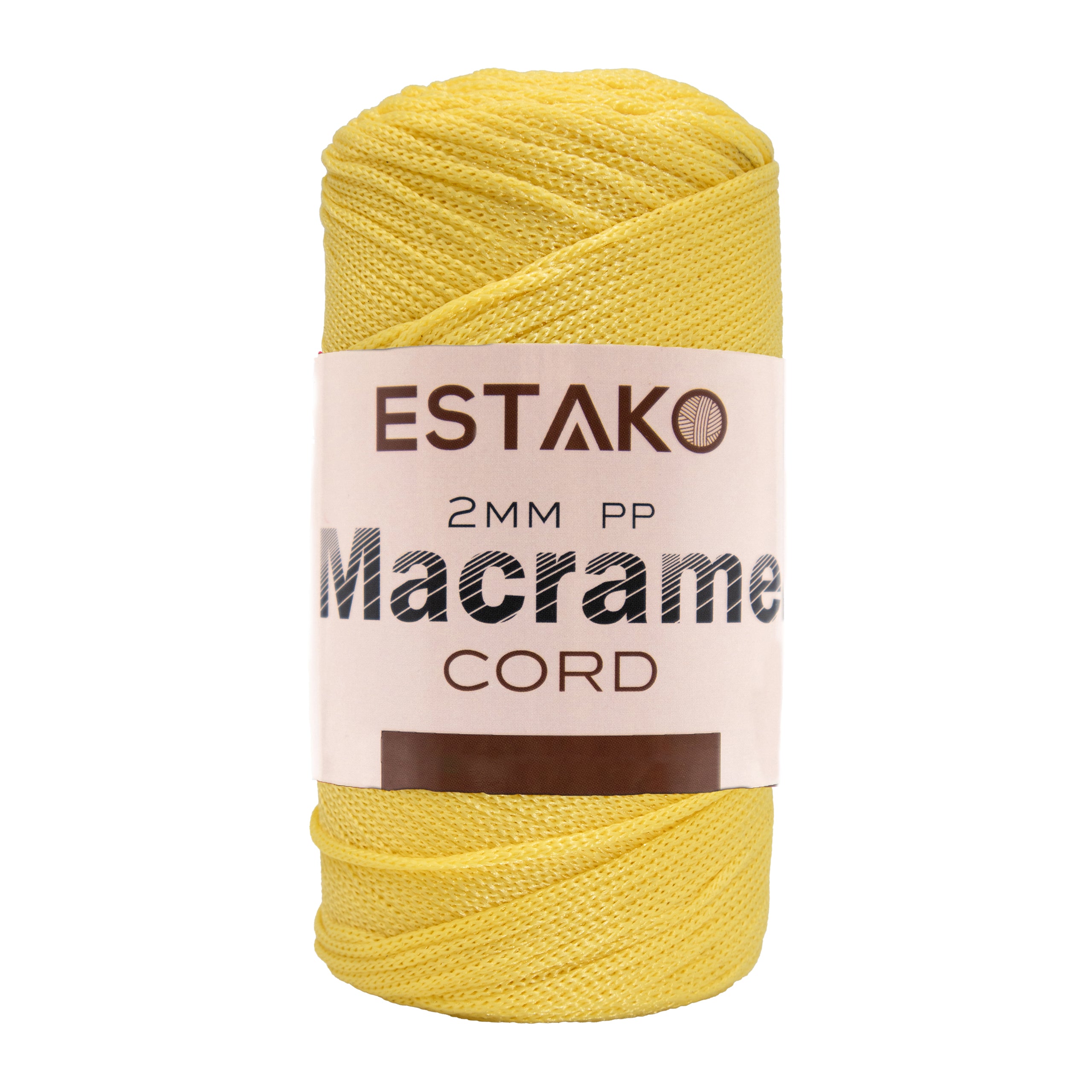 2 mm PP Macrame 3055 - Yellow yarn — Estako Yarns