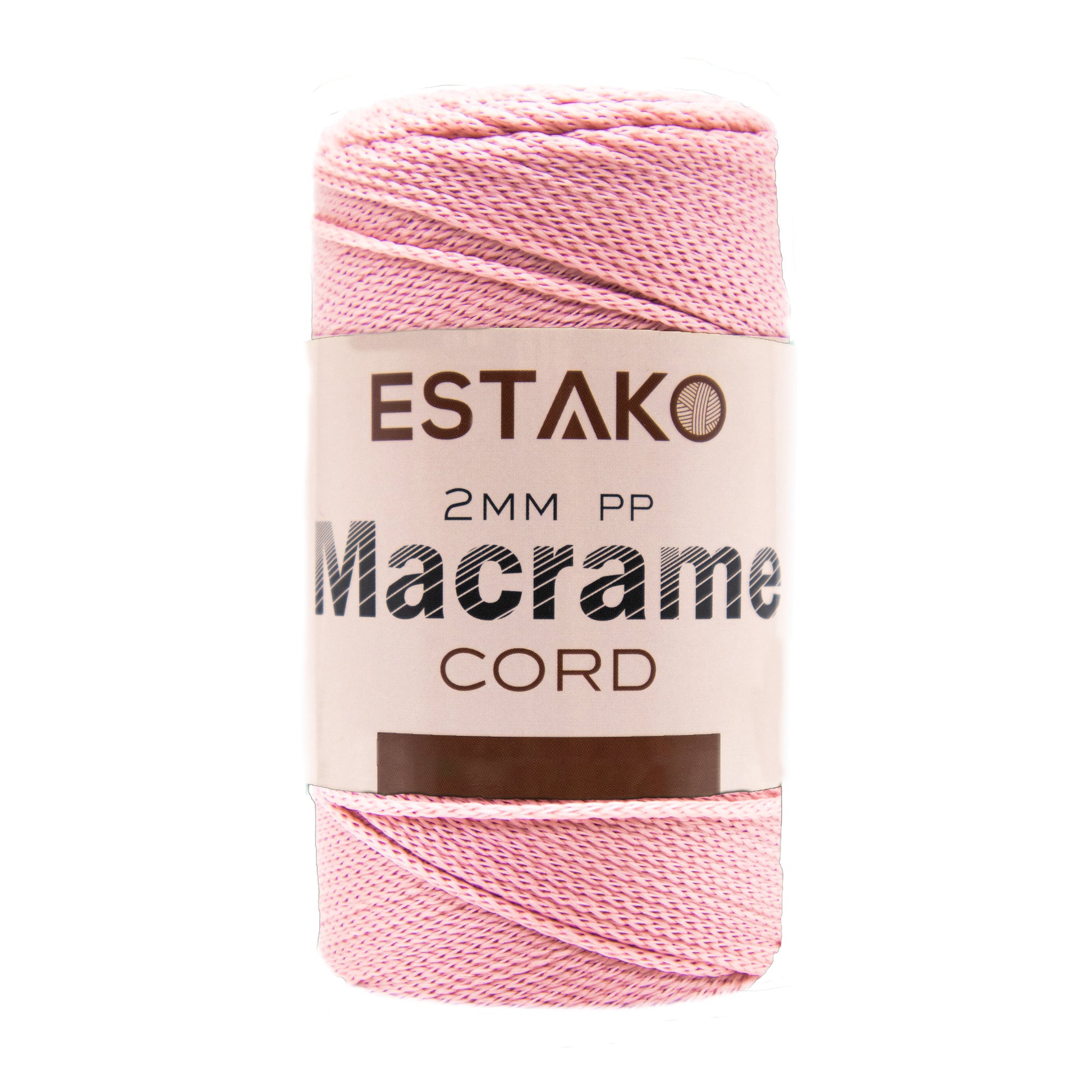 2 mm PP Macrame 3072 - Soft Pink yarn — Estako Yarns