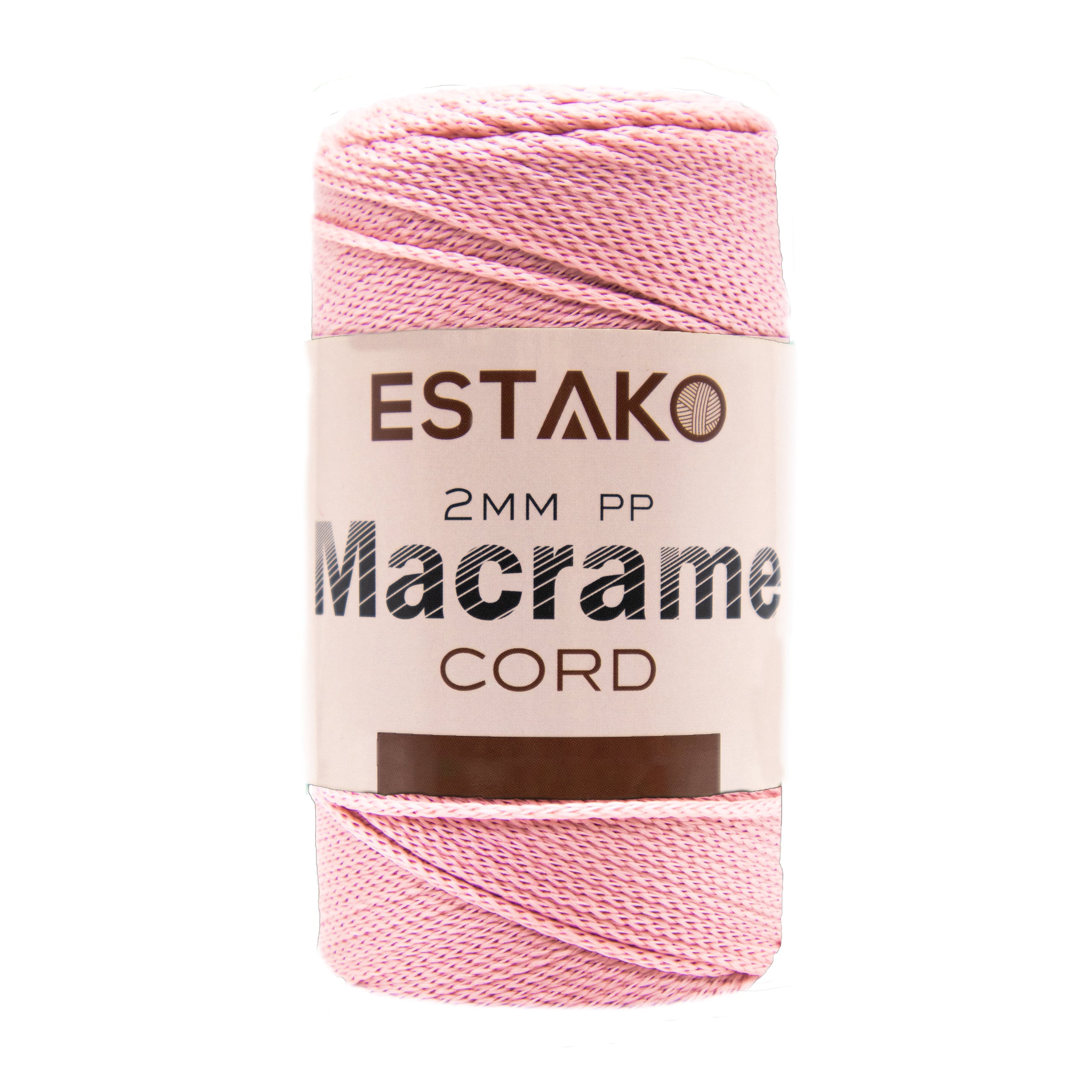 2 mm PP Macrame 3072 - Soft Pink yarn — Estako Yarns