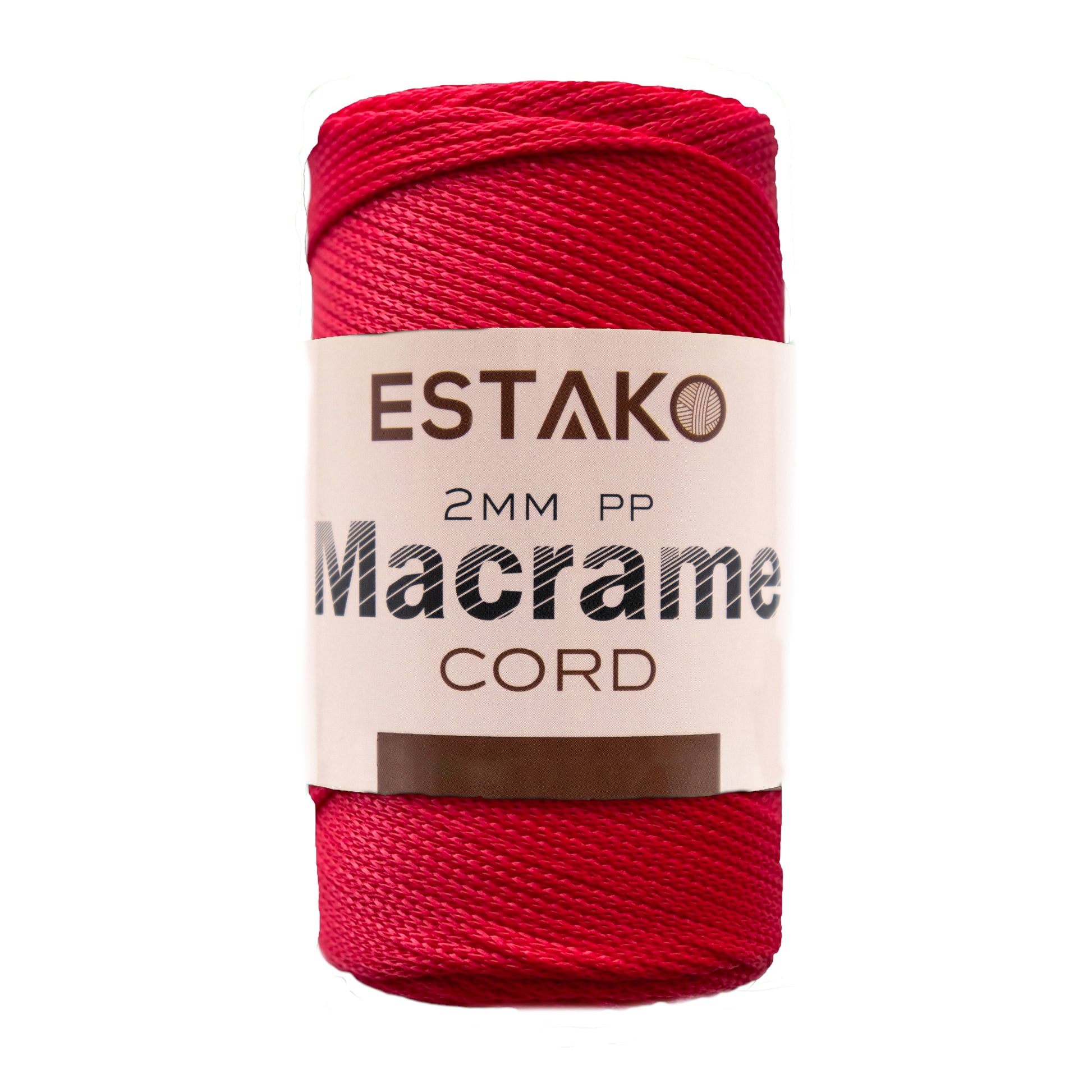 2 mm PP Macrame 3100 - Red yarn — Estako Yarns