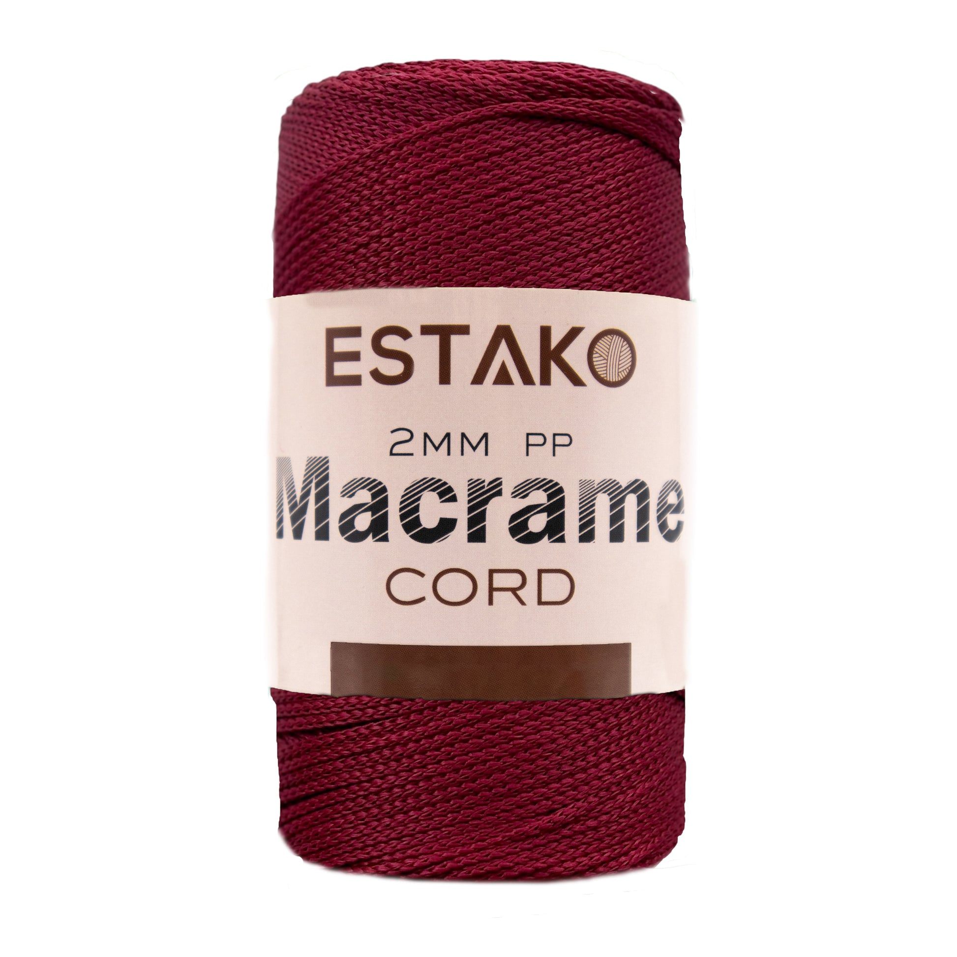 2 mm PP Macrame 3114 - Bordeaux yarn — Estako Yarns