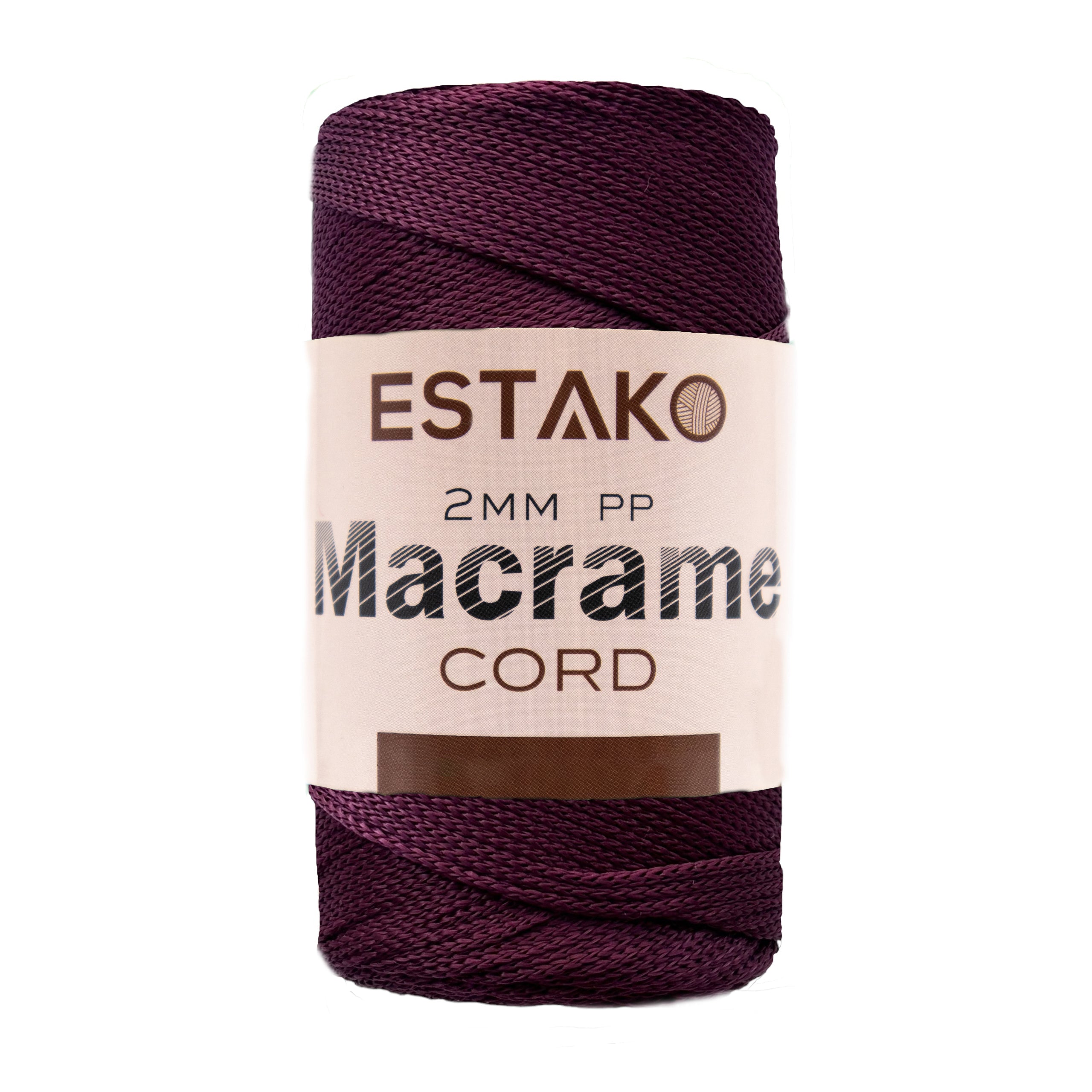 2 mm PP Macrame 3160 - Plum yarn — Estako Yarns
