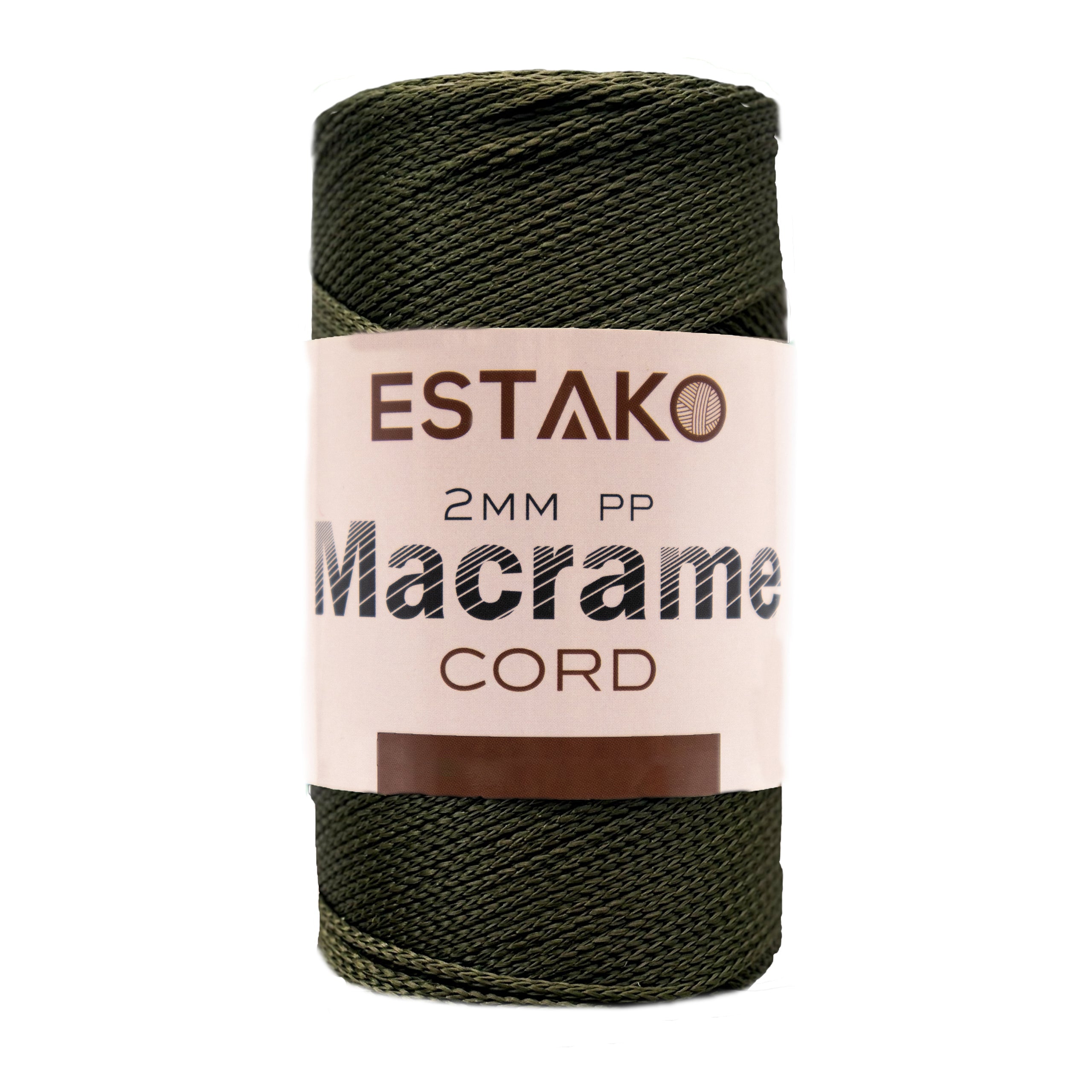 2 mm PP Macrame 3195 - Hunter Green yarn — Estako Yarns