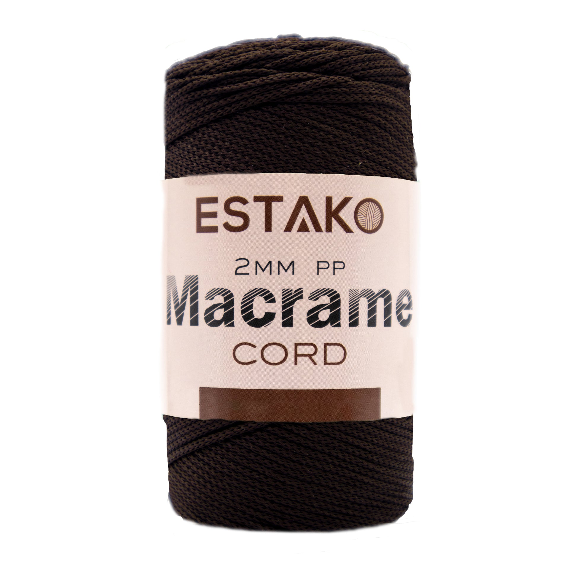 2 mm PP Macrame 3210 - Brown yarn — Estako Yarns
