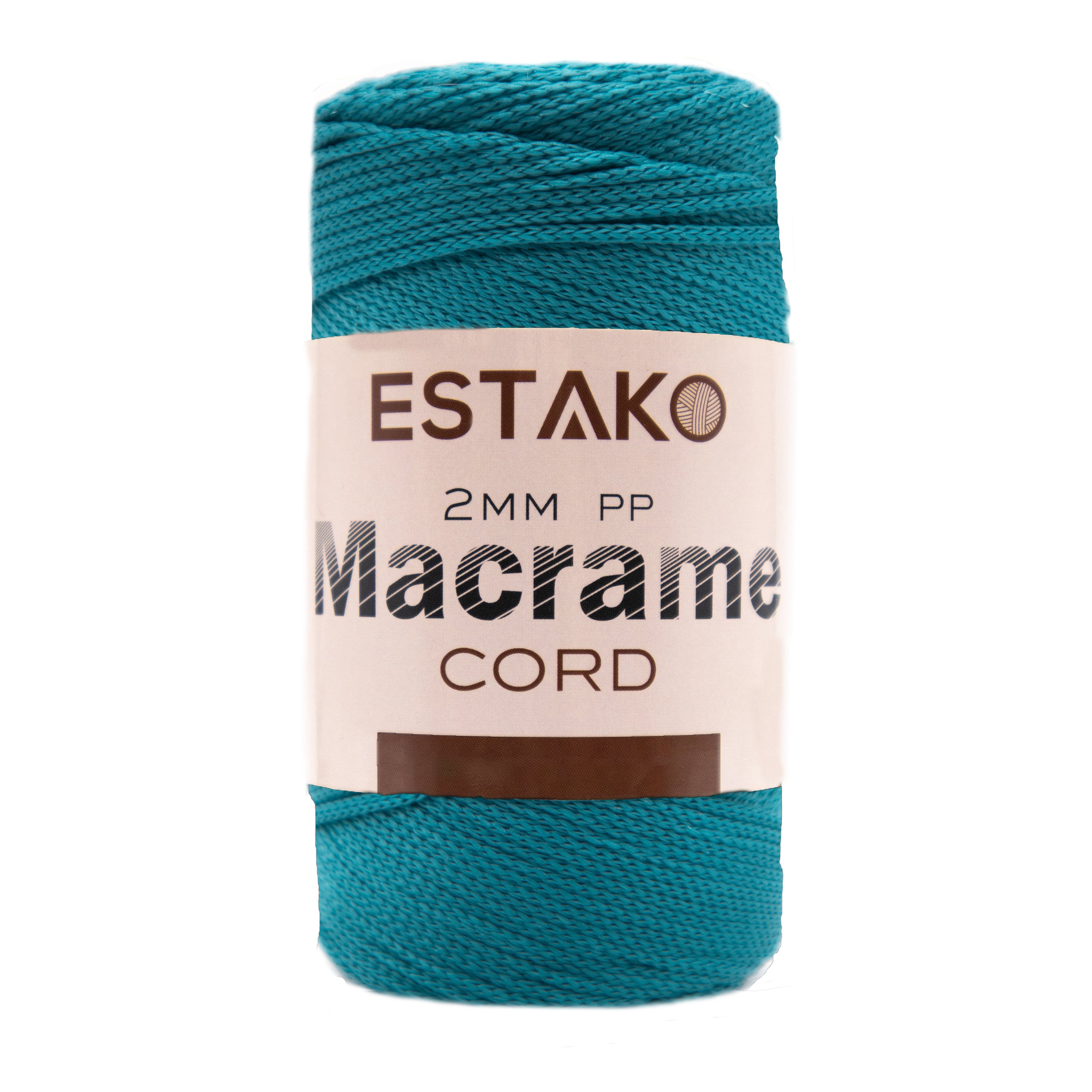 2 mm PP Macrame 3238 - Peacock Blue yarn — Estako Yarns