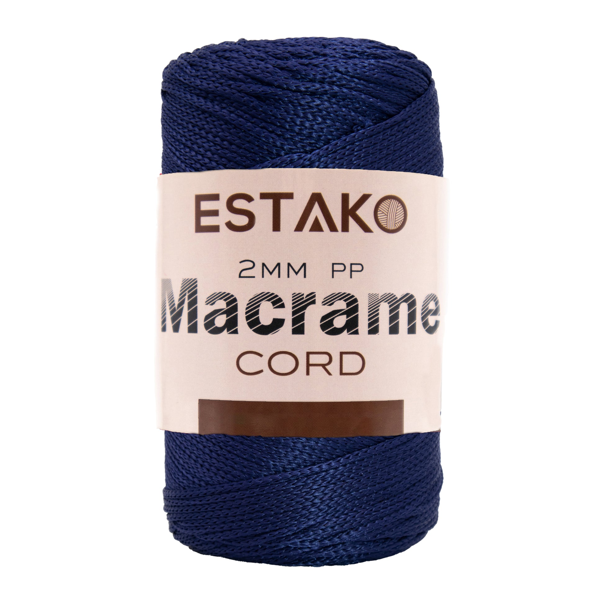2 mm PP Macrame 3262 - Navy Blue yarn — Estako Yarns