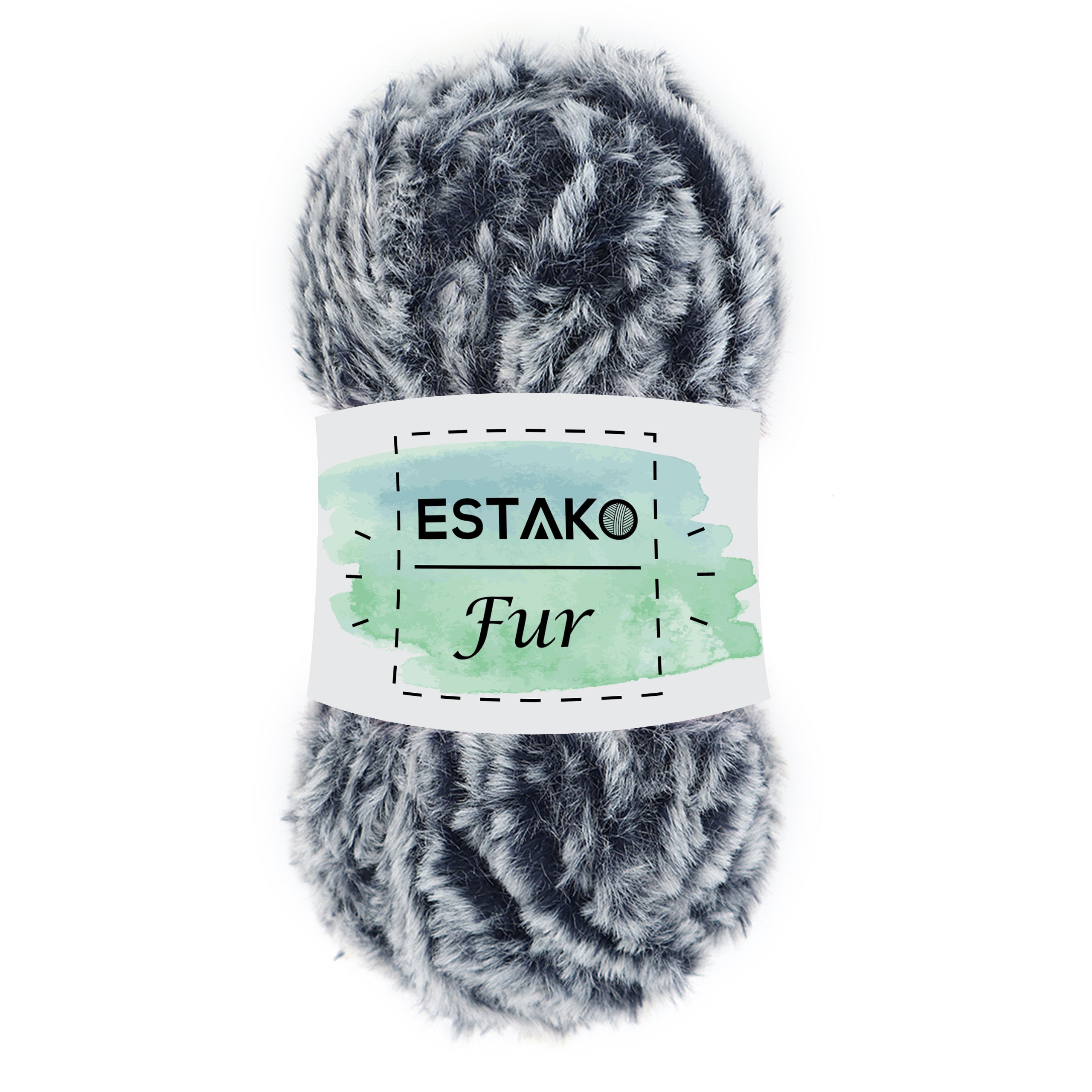 Fur 40548 - Navy White yarn — Estako Yarns