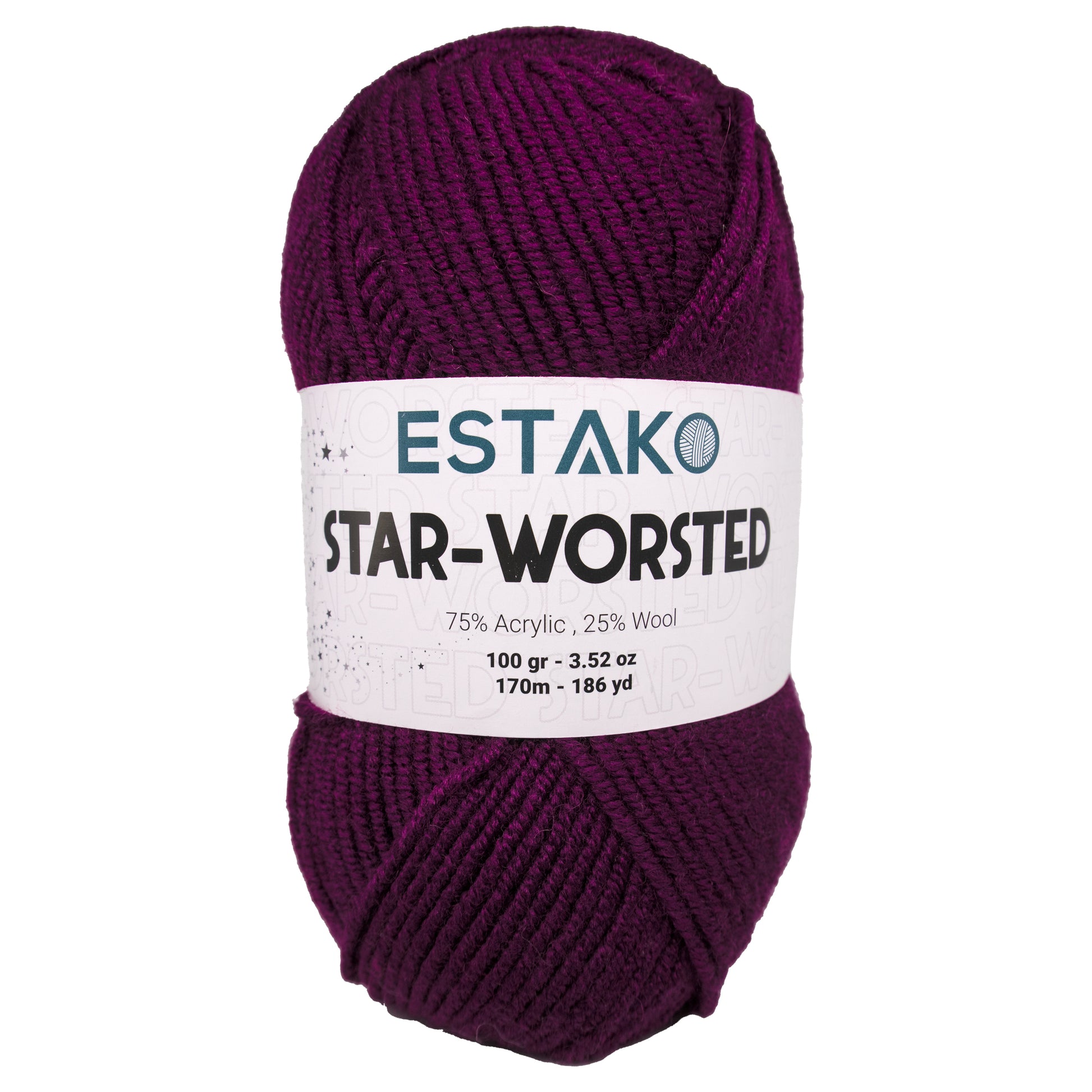 Star-Worsted 40609 - Aubergine yarn — Estako Yarns
