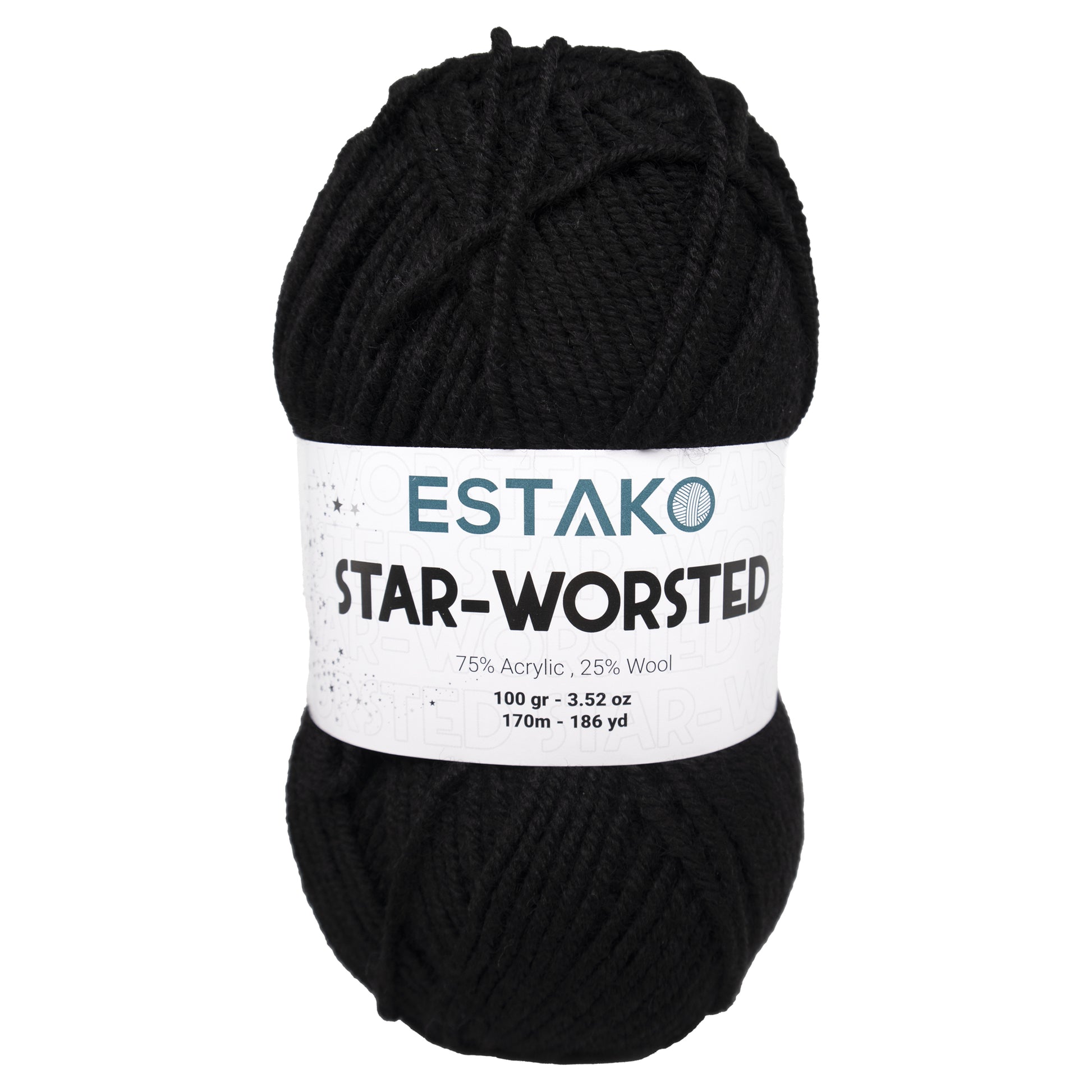 Star-Worsted 40978 - Black yarn — Estako Yarns