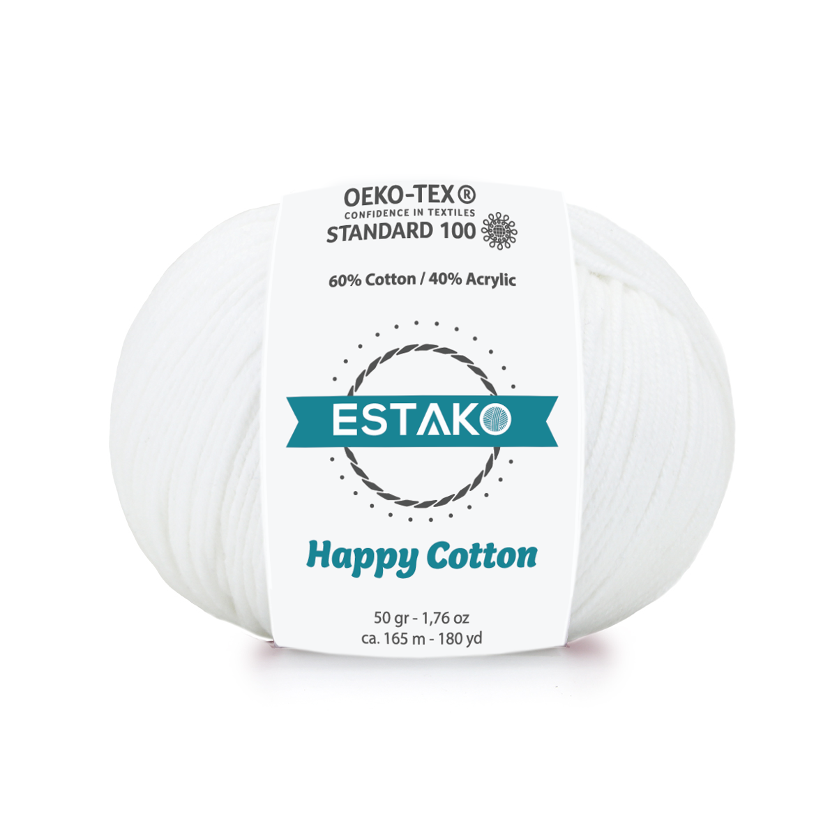 Happy Cotton 4110 - White yarn — Estako Yarns