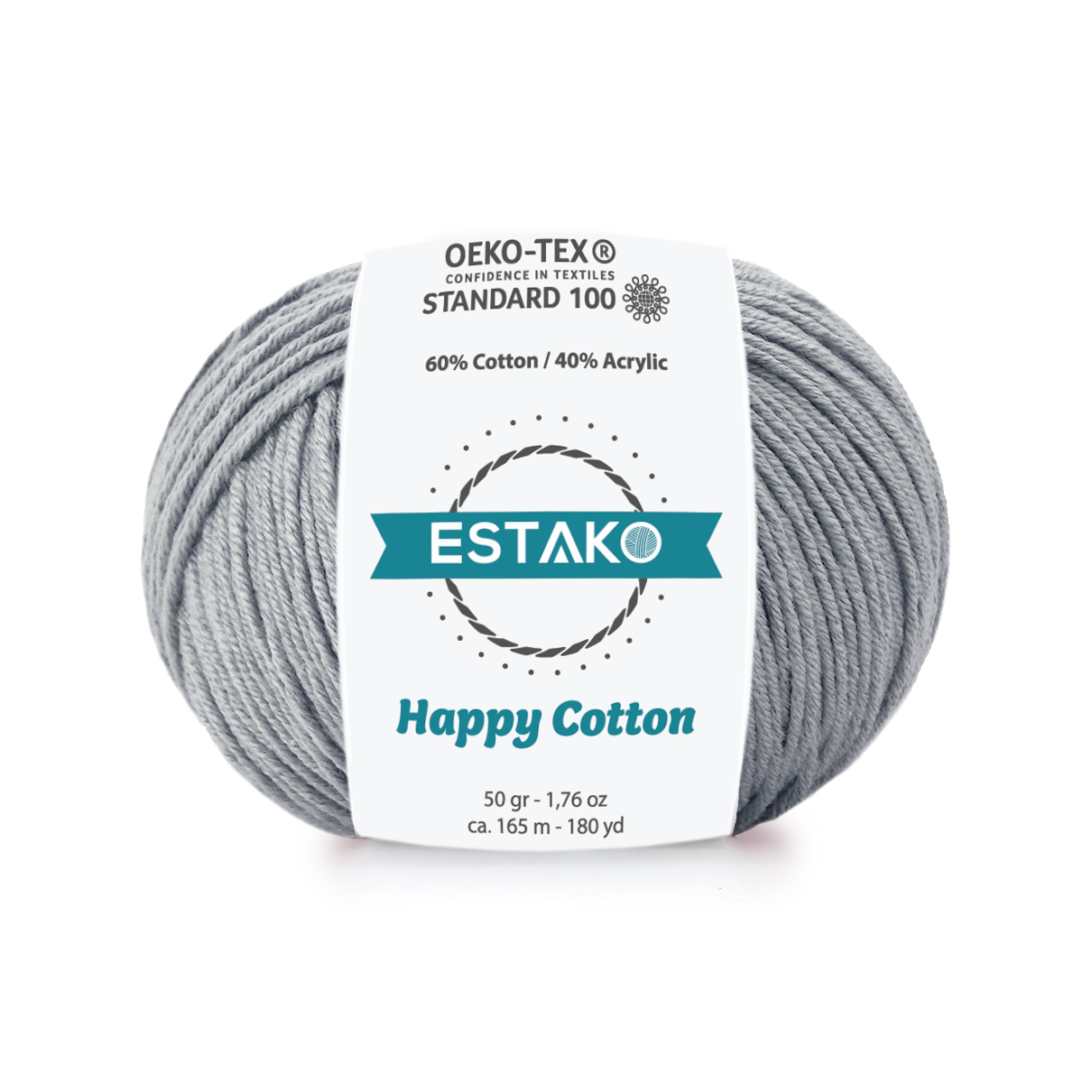 Happy Cotton 4120 - Grey yarn — Estako Yarns