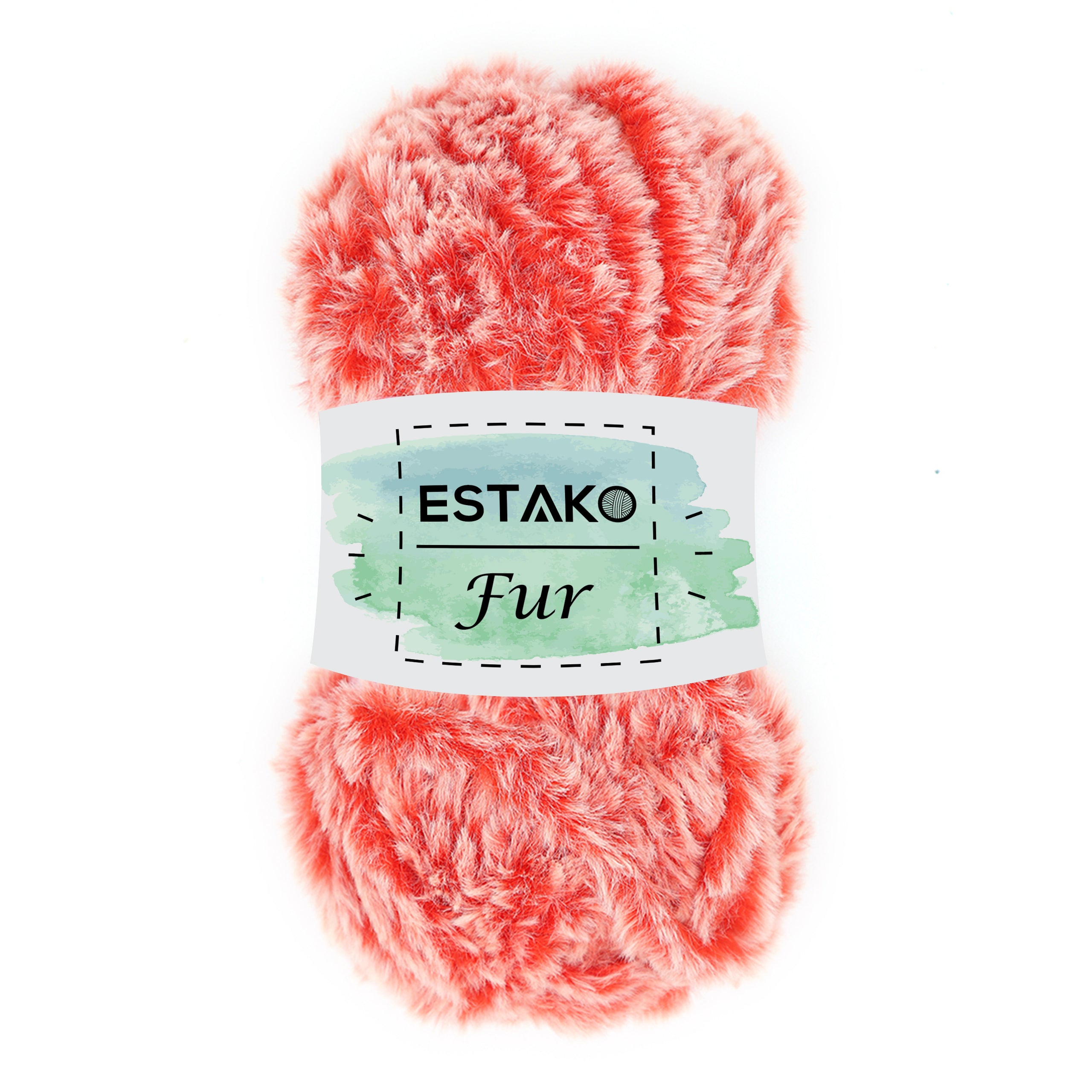 Fur 42166 - Red Melange yarn — Estako Yarns