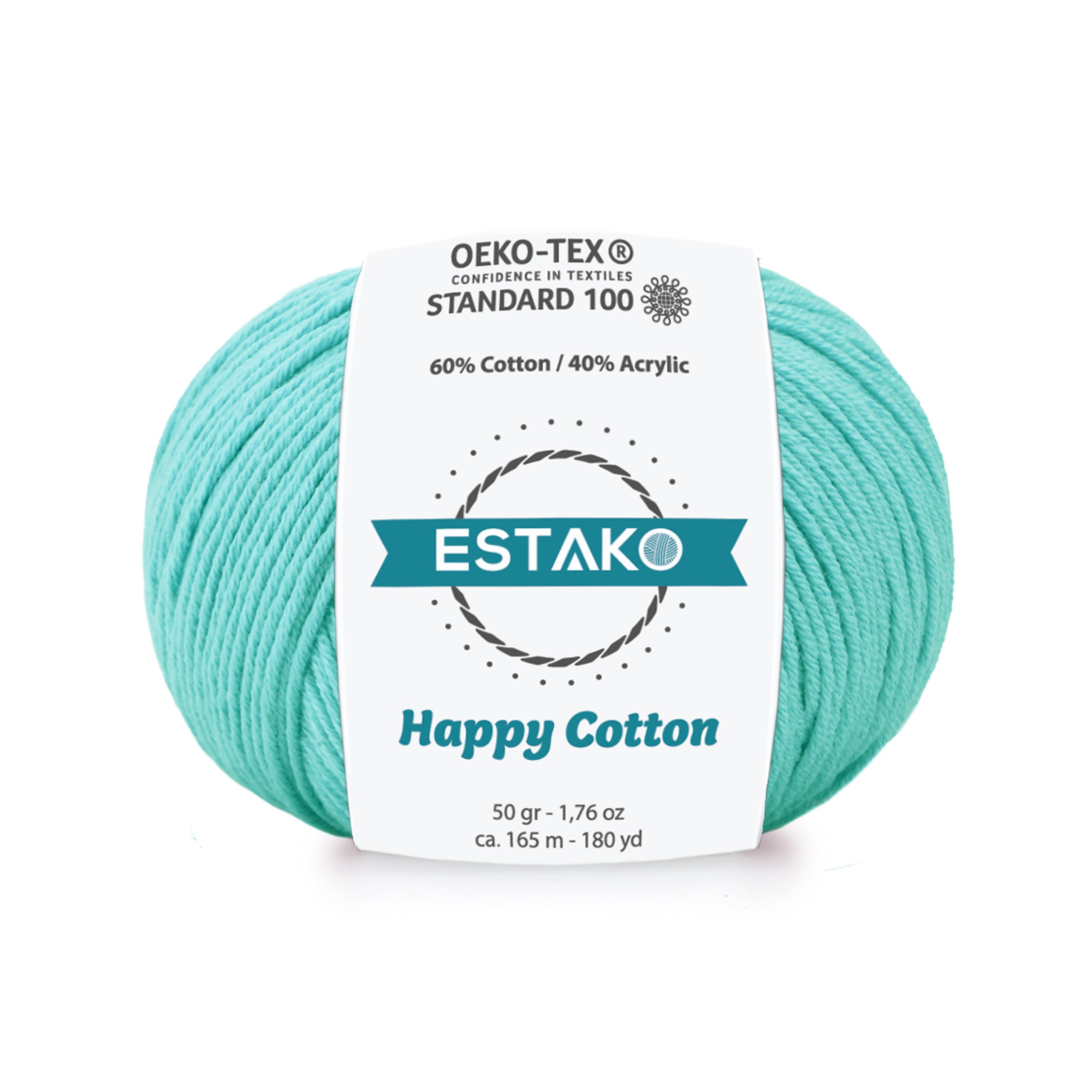 Happy Cotton 4260 - Cyan yarn — Estako Yarns