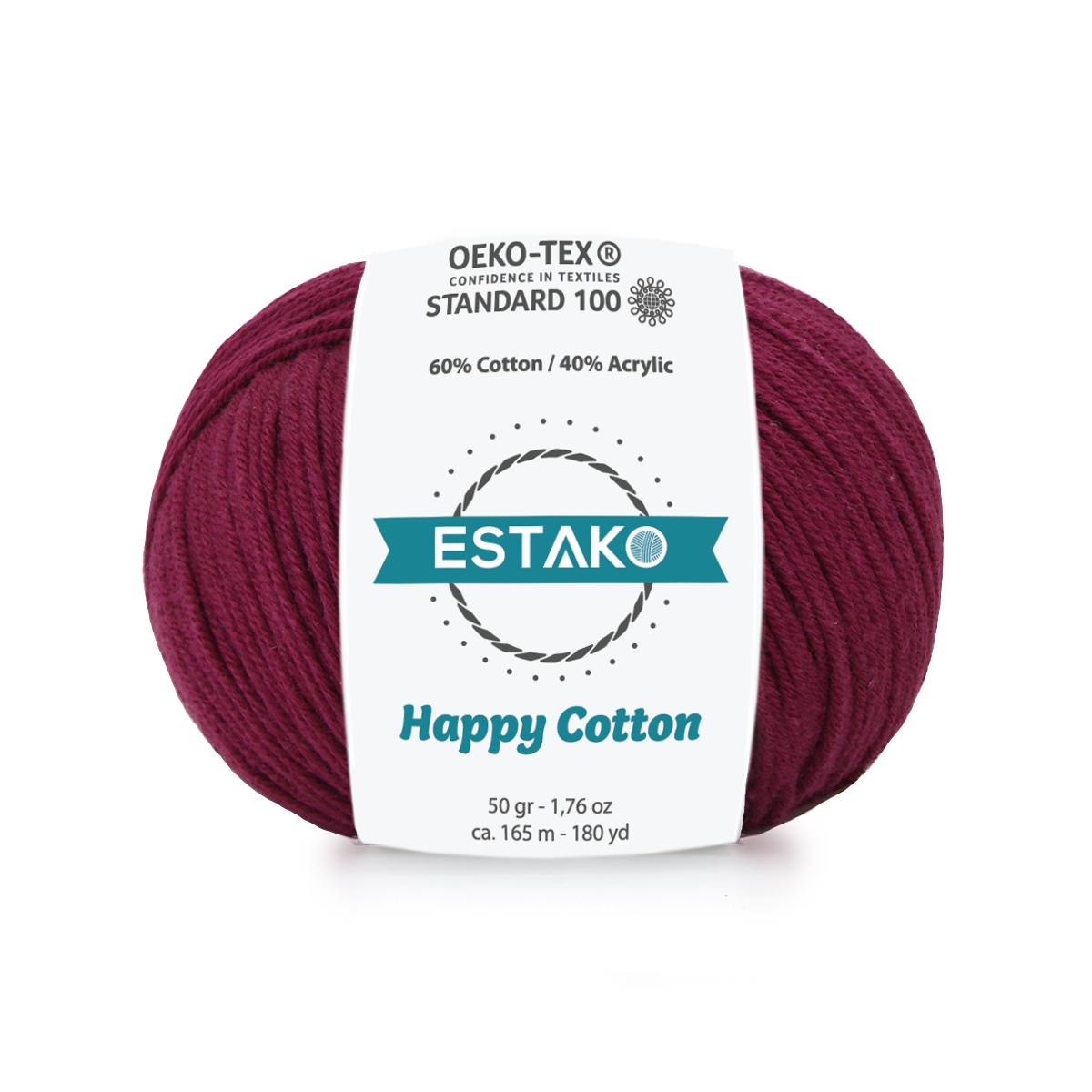 Happy Cotton 4520 - Claret Red yarn — Estako Yarns