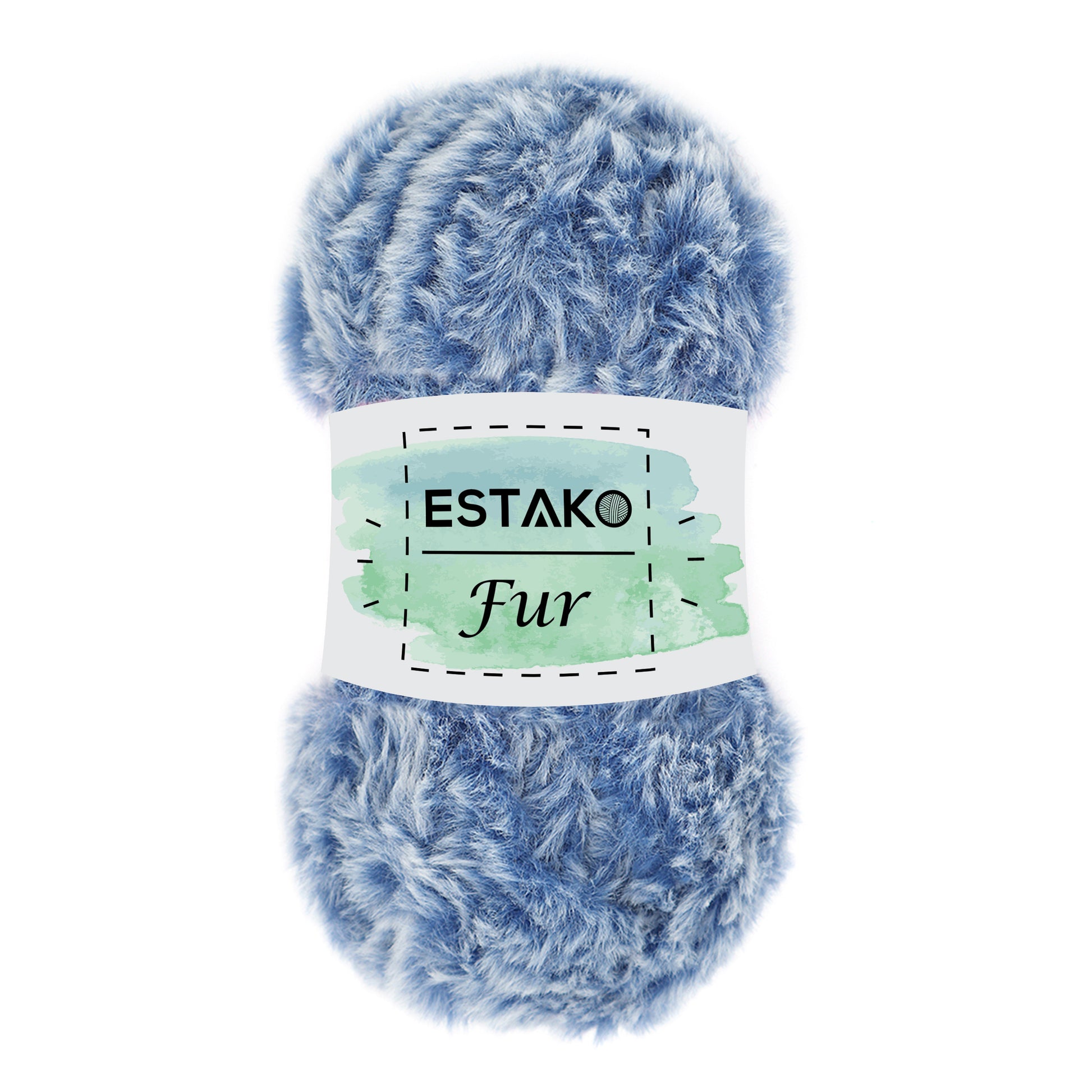 Fur 45301 - Blue Melange yarn — Estako Yarns