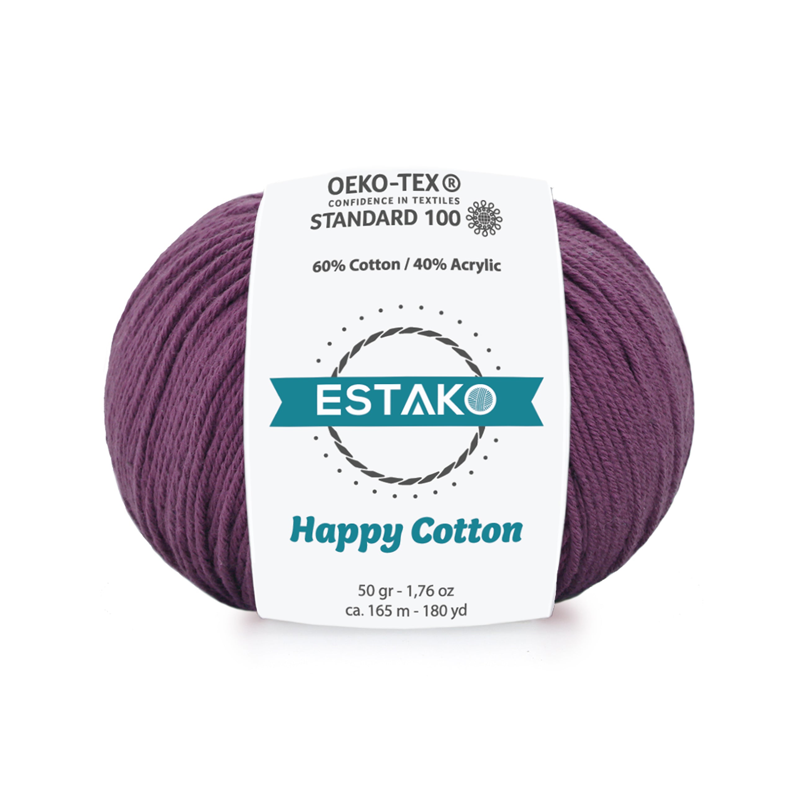 Happy Cotton 4620 - Plum yarn — Estako Yarns