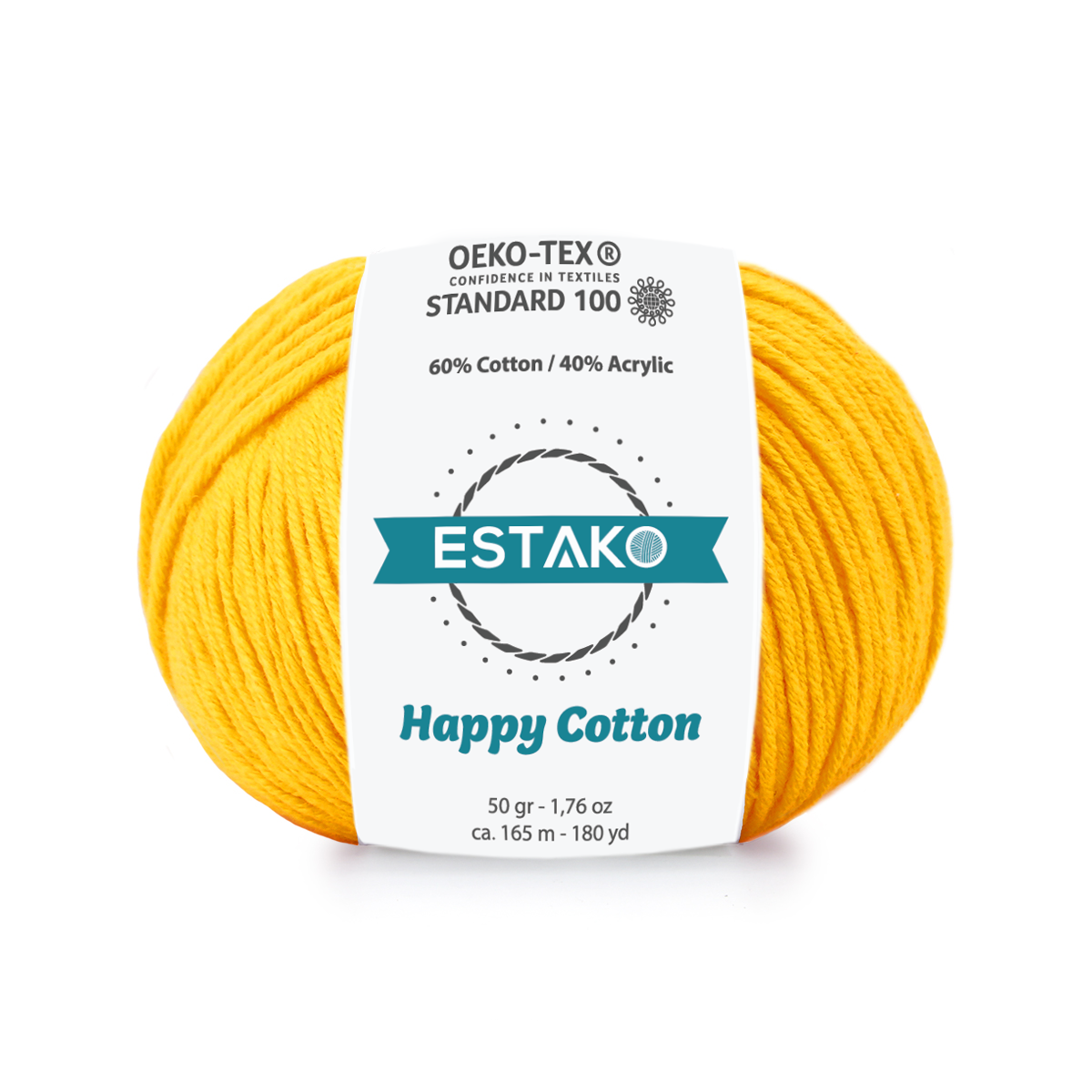 Happy Cotton 4730 - Mustard Yellow yarn — Estako Yarns