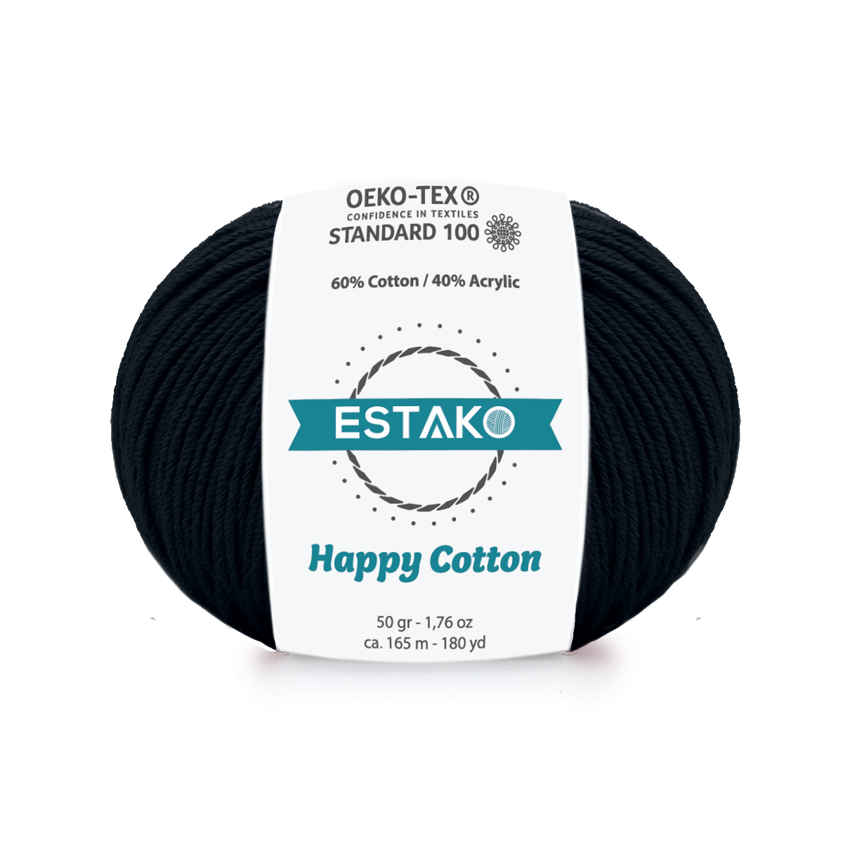 Happy Cotton 4810 - Black yarn — Estako Yarns
