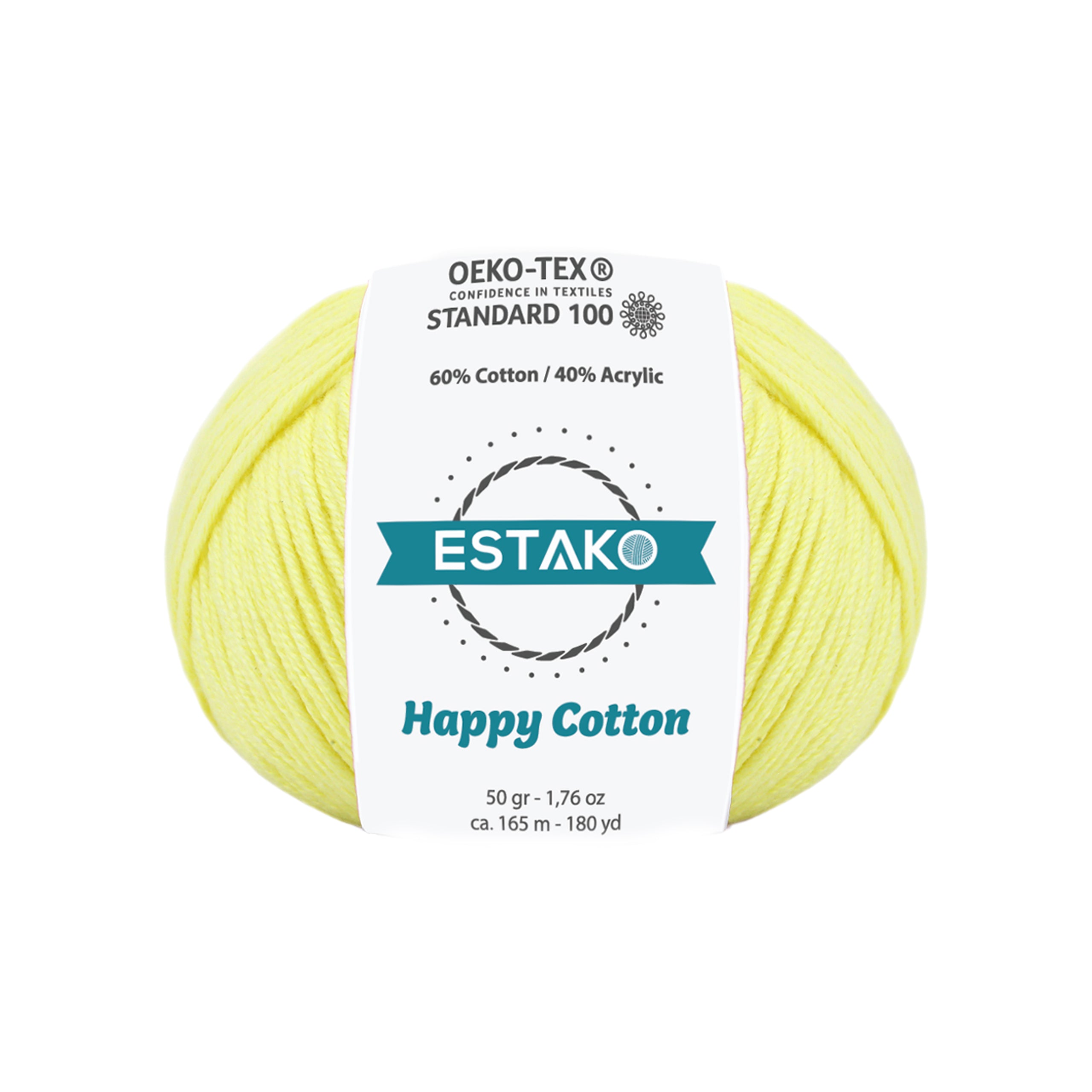 Happy Cotton 4840 - Lemon yarn — Estako Yarns