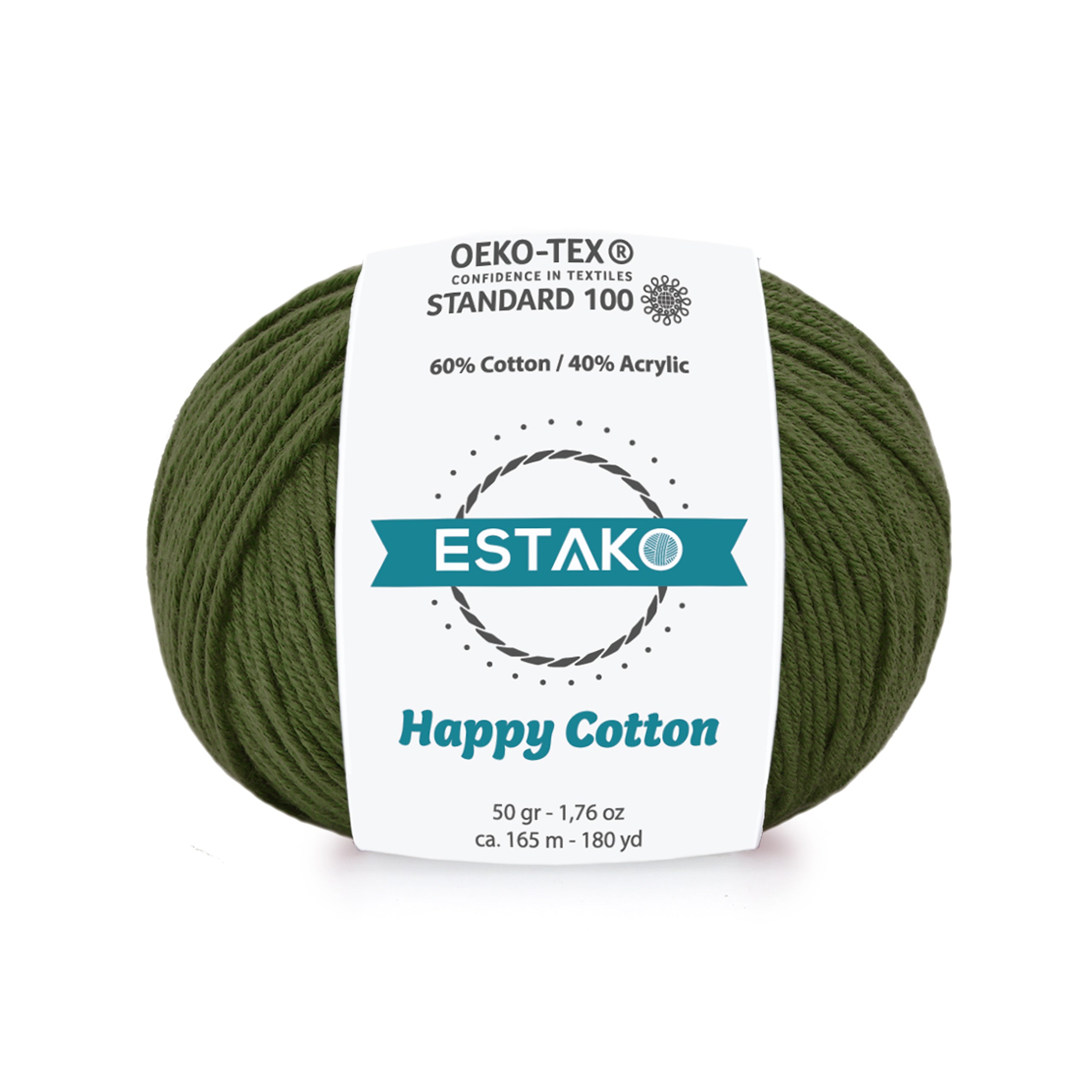 Happy Cotton 4940 - Olive Green yarn — Estako Yarns
