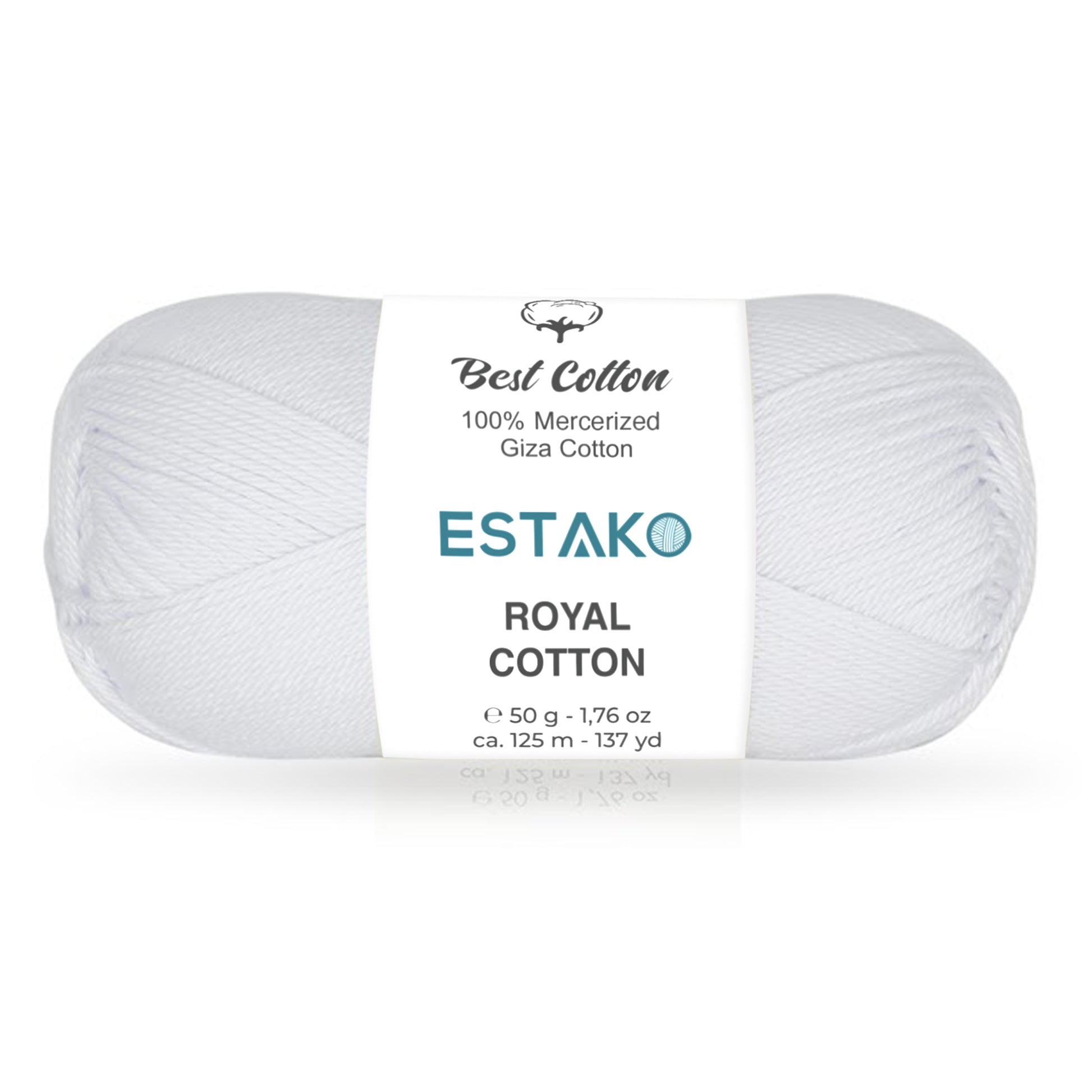 Royal Cotton 5050 - White yarn — Estako Yarns