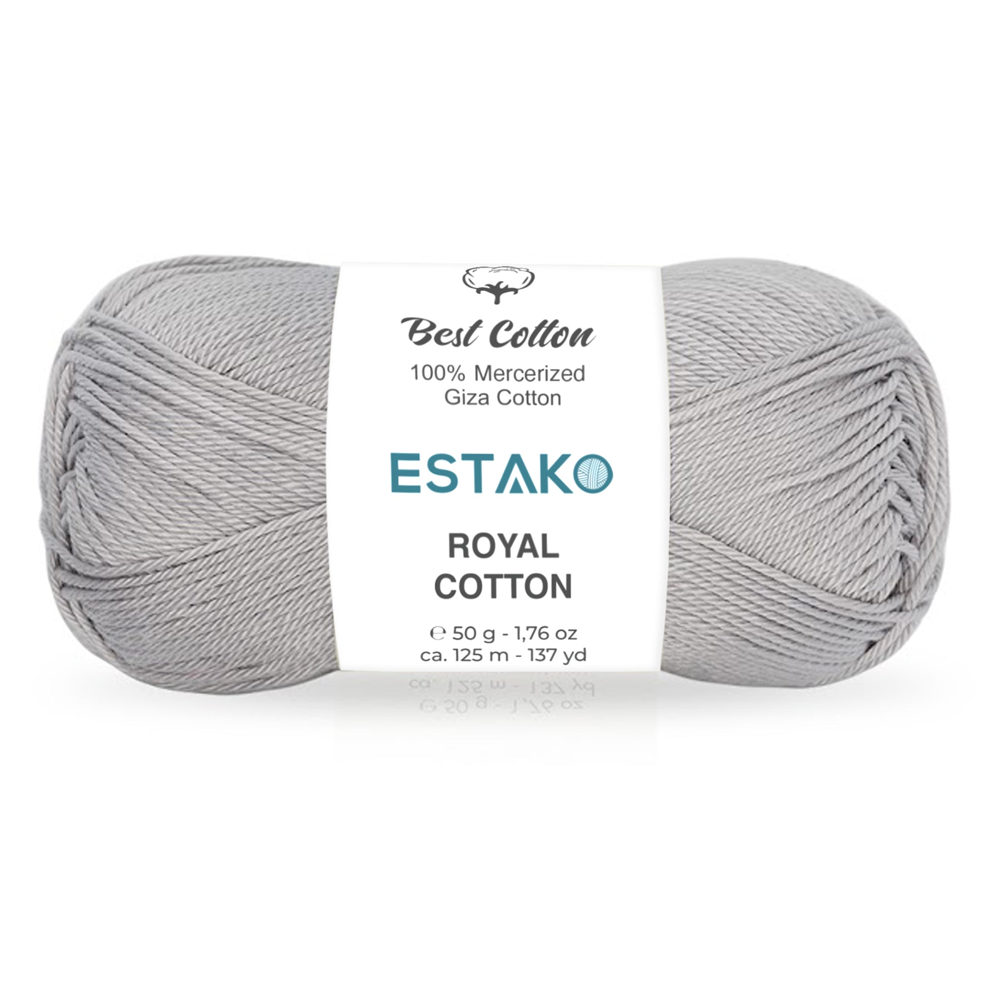 Royal Cotton 5056 - Light Grey yarn — Estako Yarns
