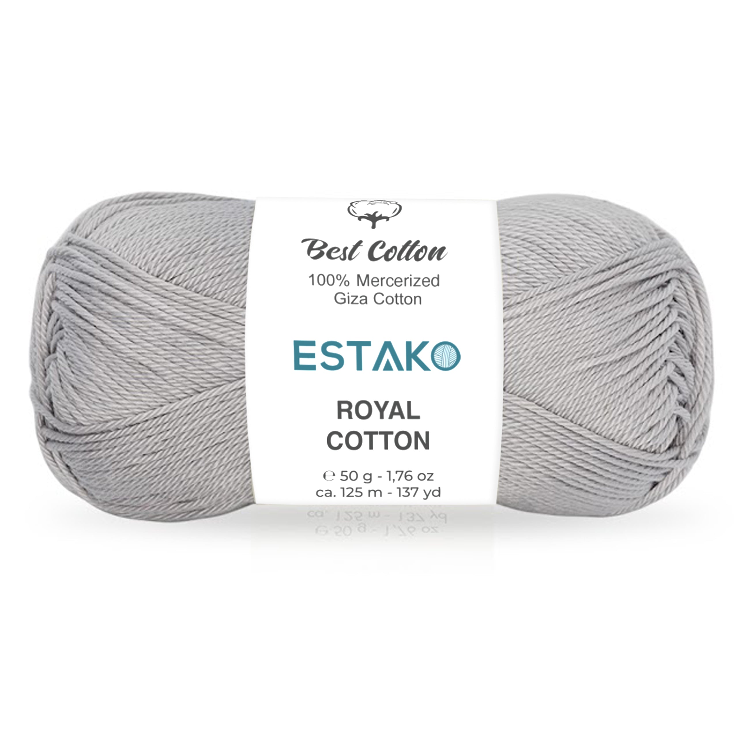 Royal Cotton 5056 - Light Grey yarn — Estako Yarns