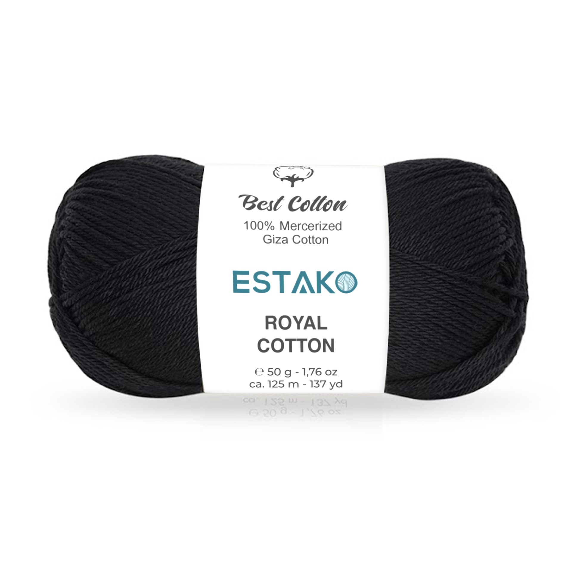 Royal Cotton 5057 - Black yarn — Estako Yarns