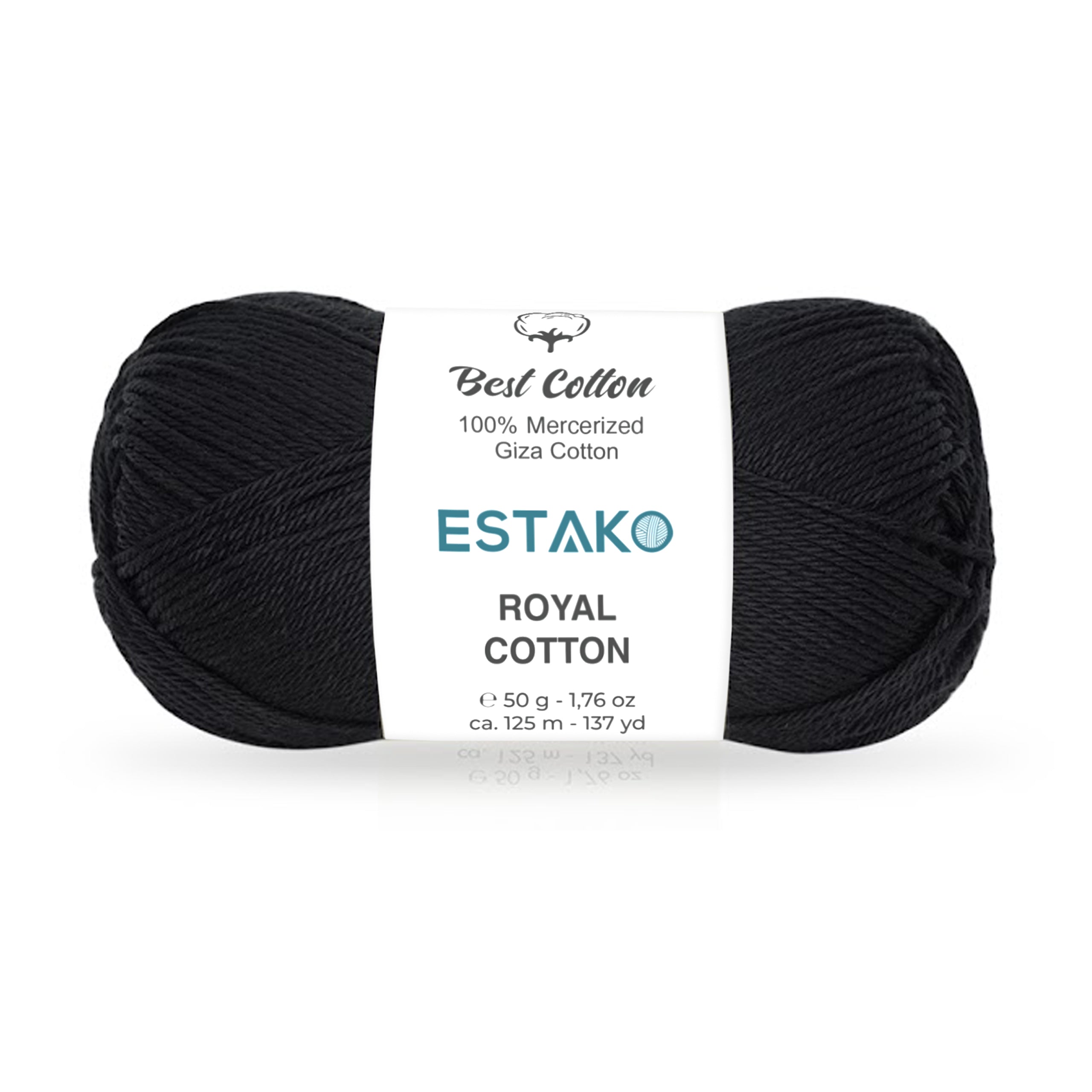 Royal Cotton 5057 - Black yarn — Estako Yarns