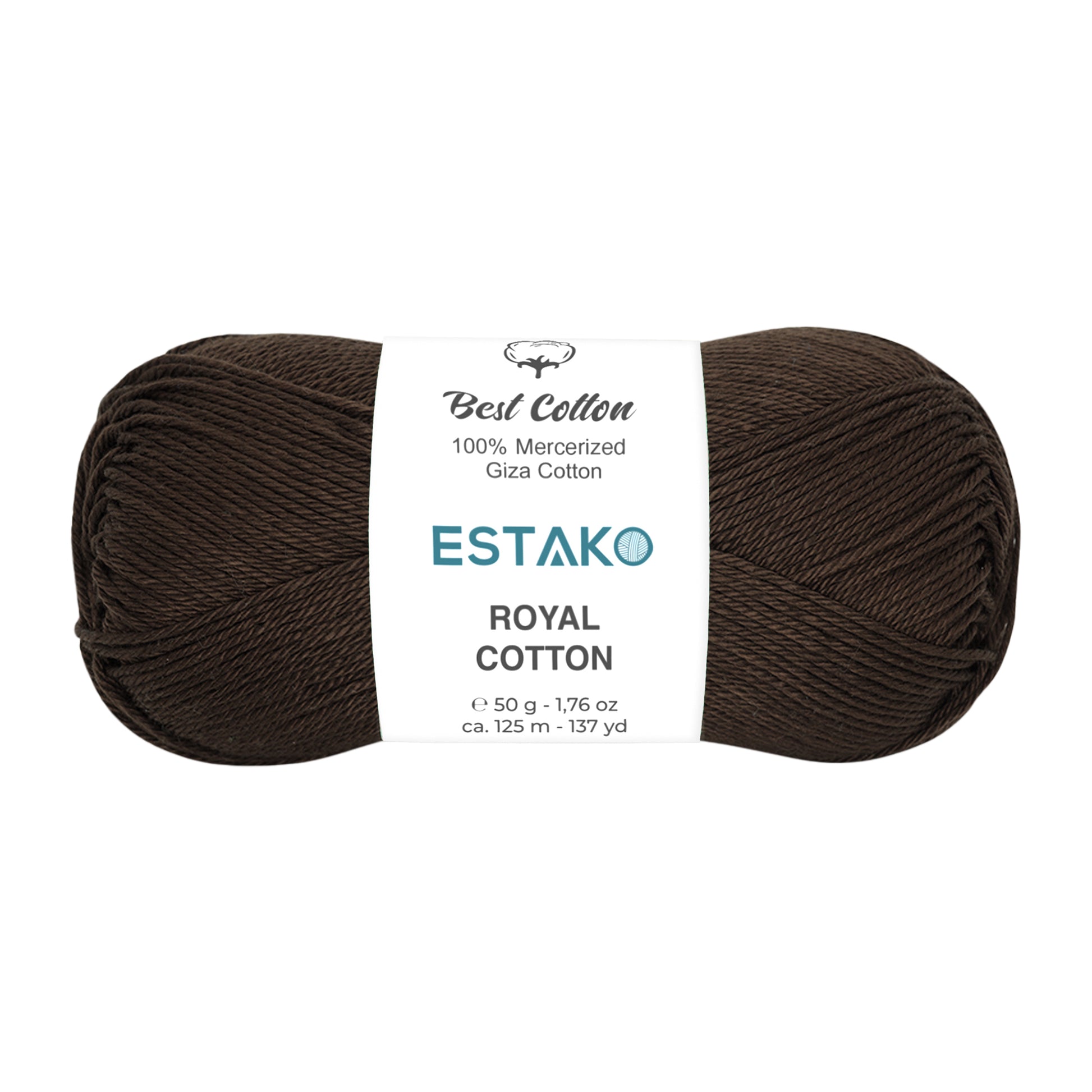 Royal Cotton 5086 - Dark Brown yarn — Estako Yarns