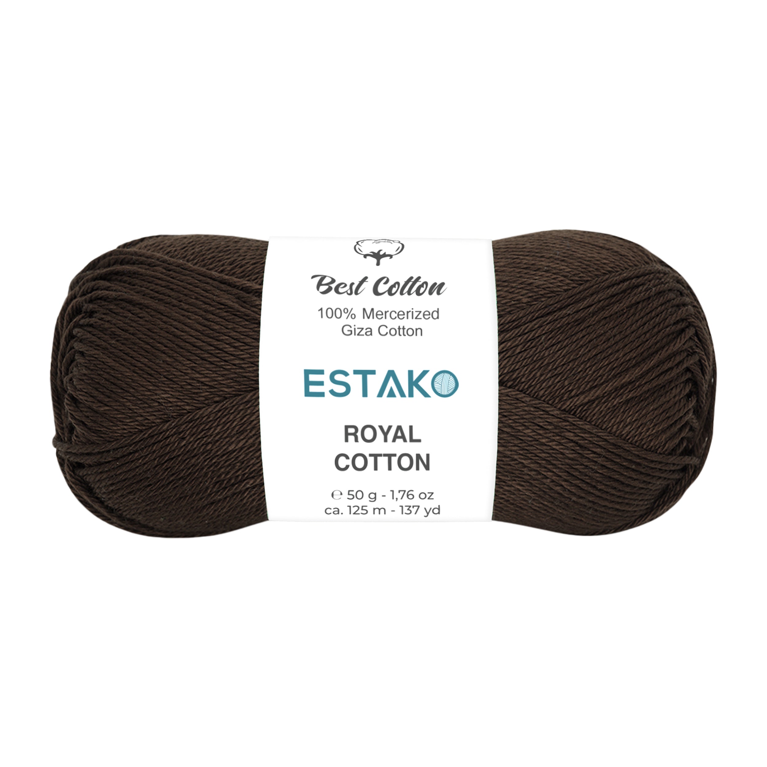 Royal Cotton 5086 - Dark Brown yarn — Estako Yarns