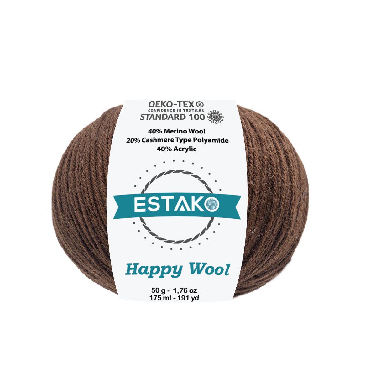 Happy Wool 8007 - Brown yarn — Estako Yarns