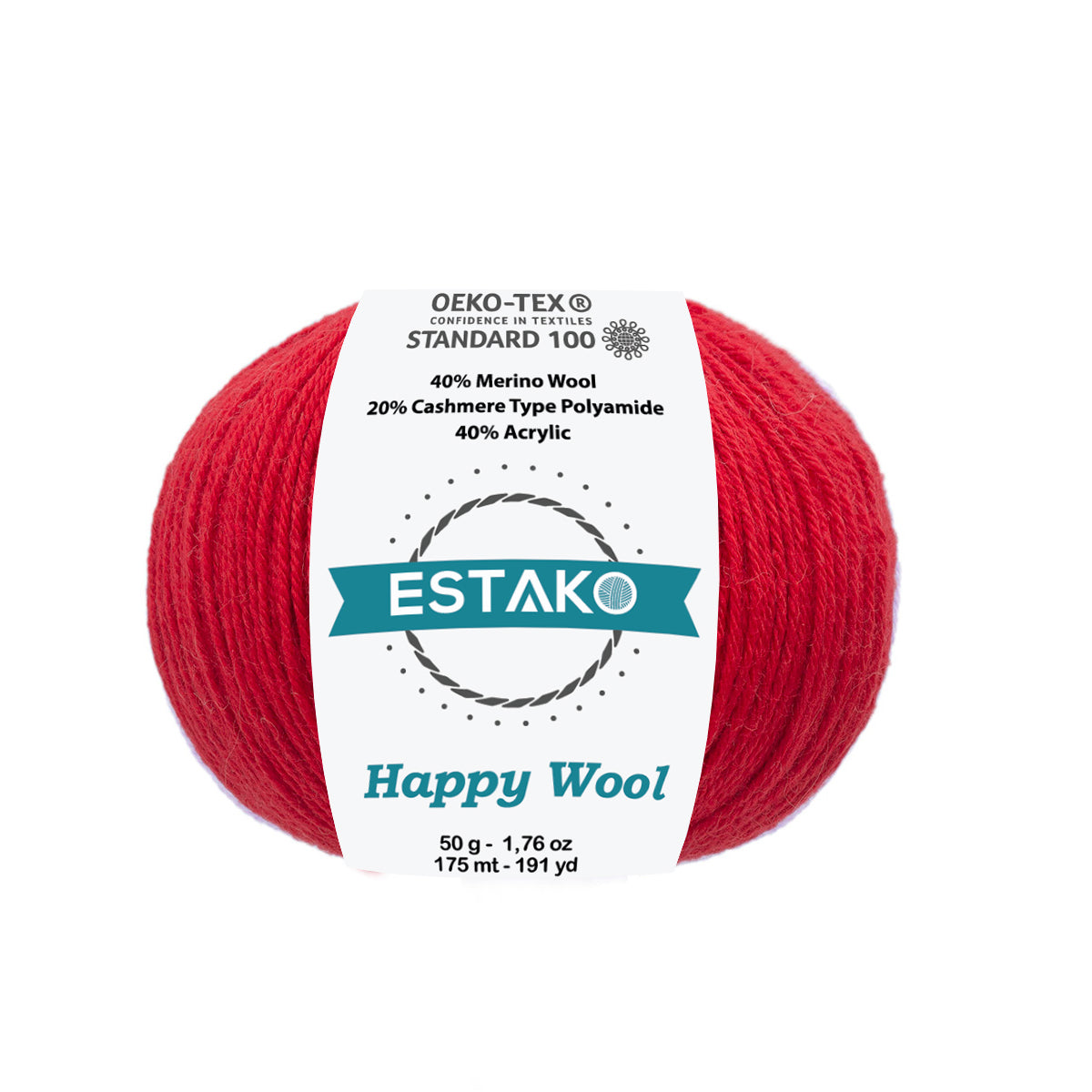 Happy Wool 8011 - Red yarn — Estako Yarns
