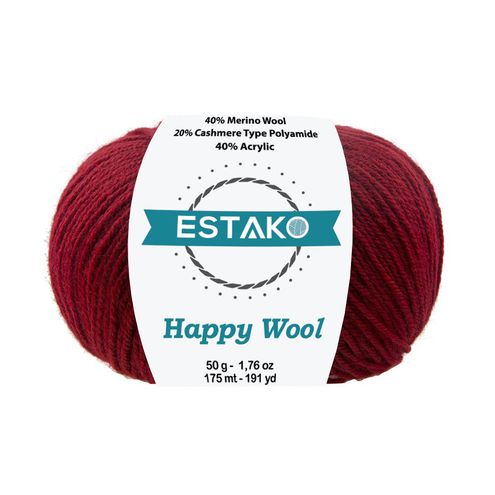 Happy Wool 8016 - Claret yarn — Estako Yarns