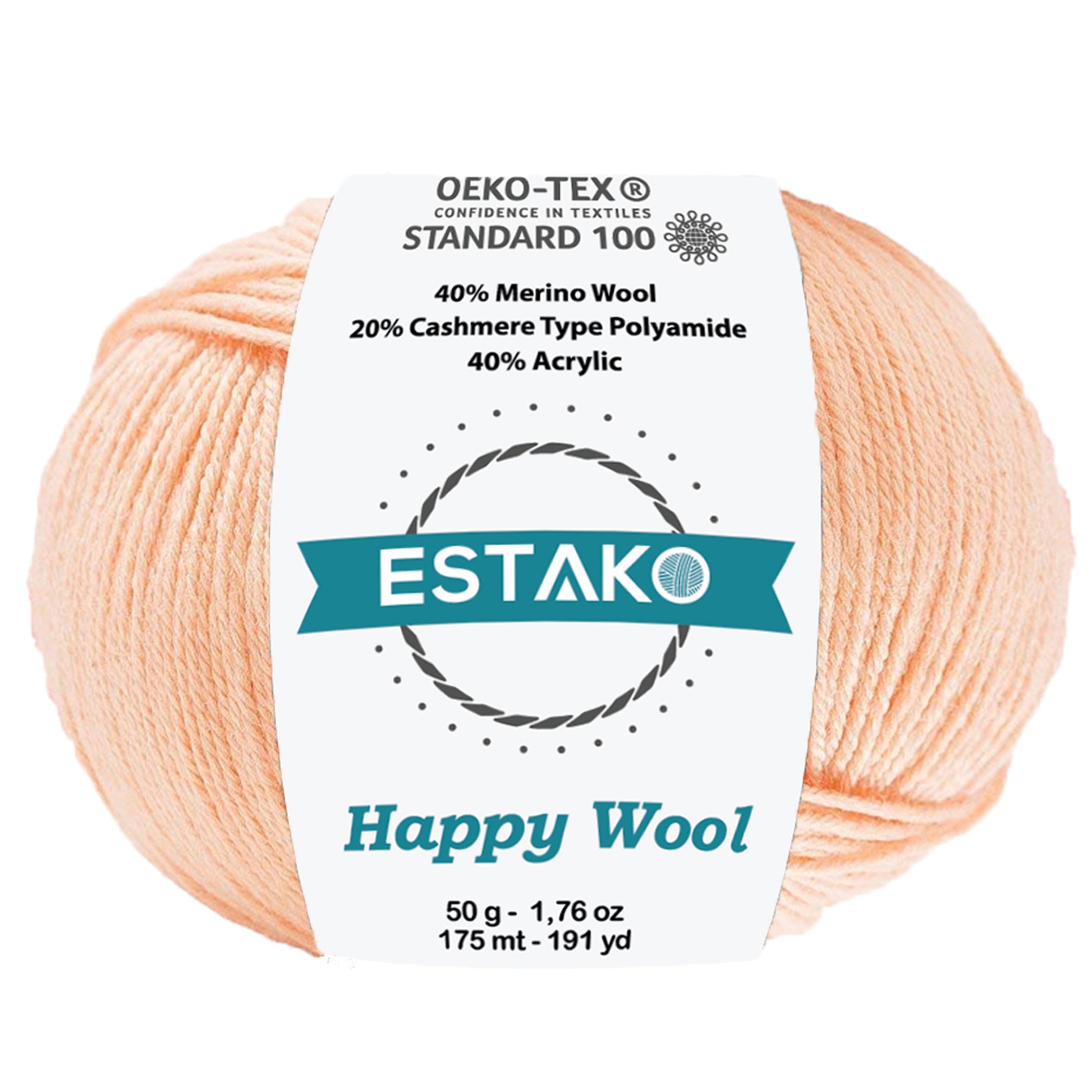 Happy Wool 8034 - Peach yarn — Estako Yarns