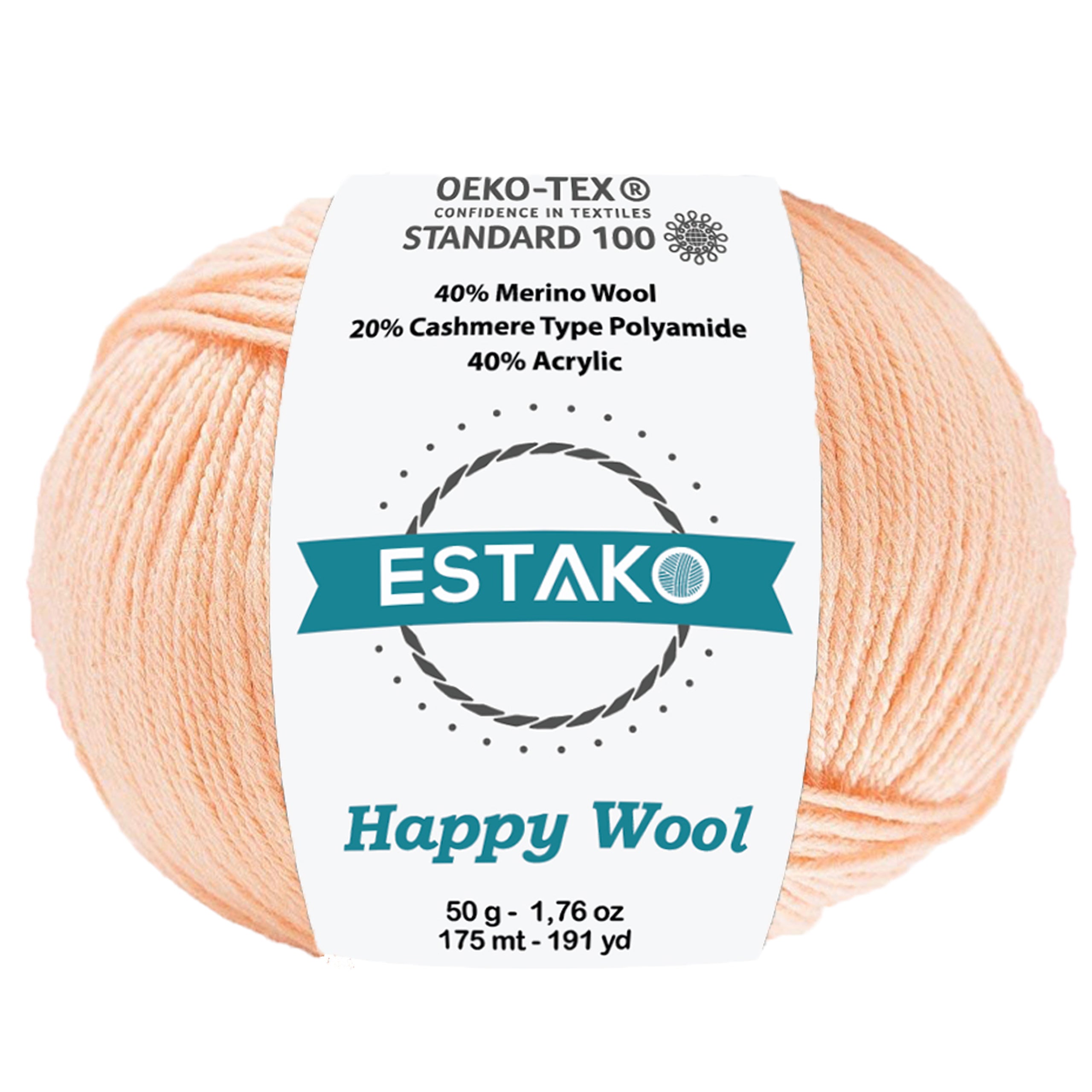 Happy Wool 8034 - Peach yarn — Estako Yarns