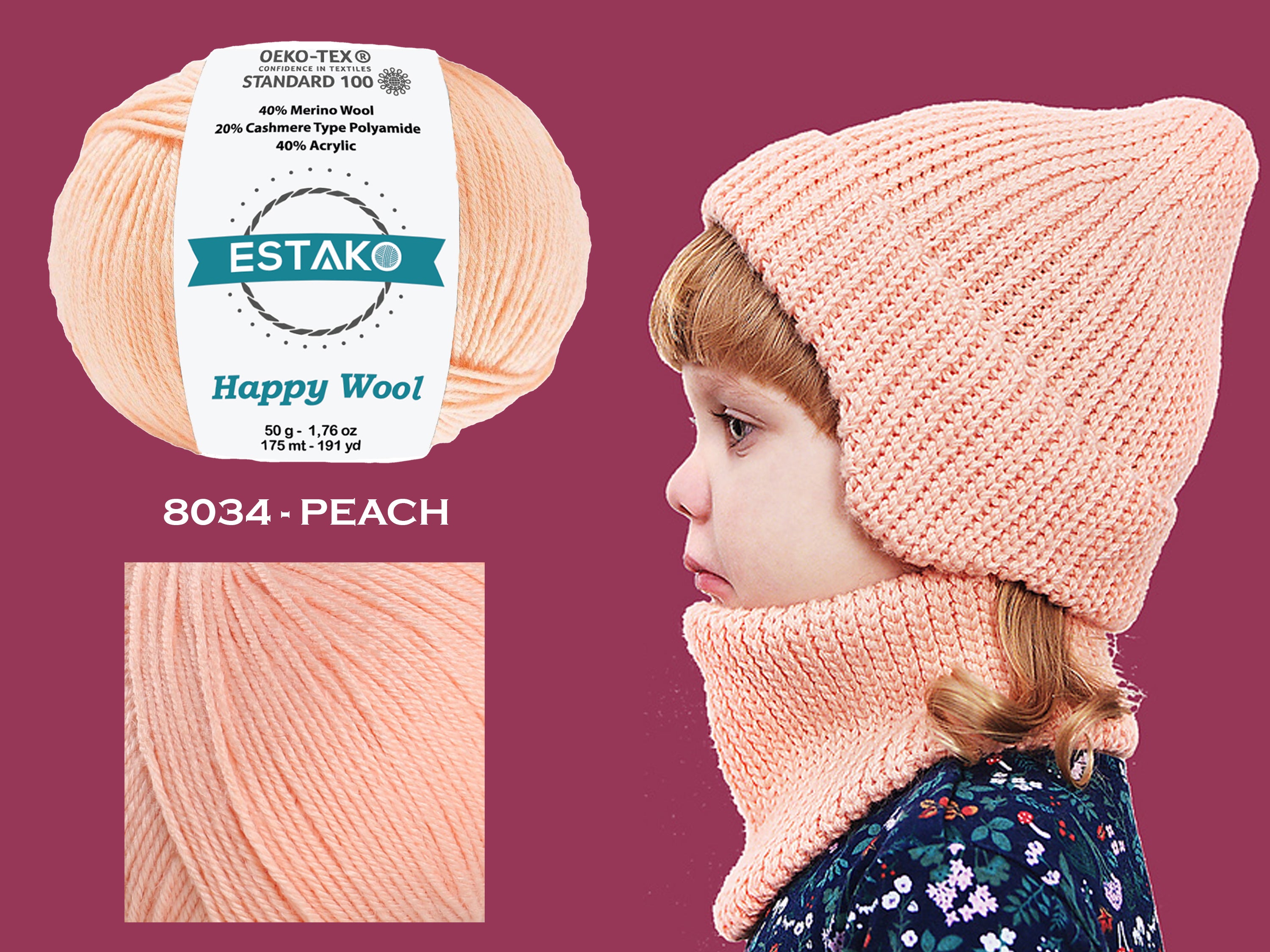 Happy Wool merino-cashmere blend yarn — Estako Yarns