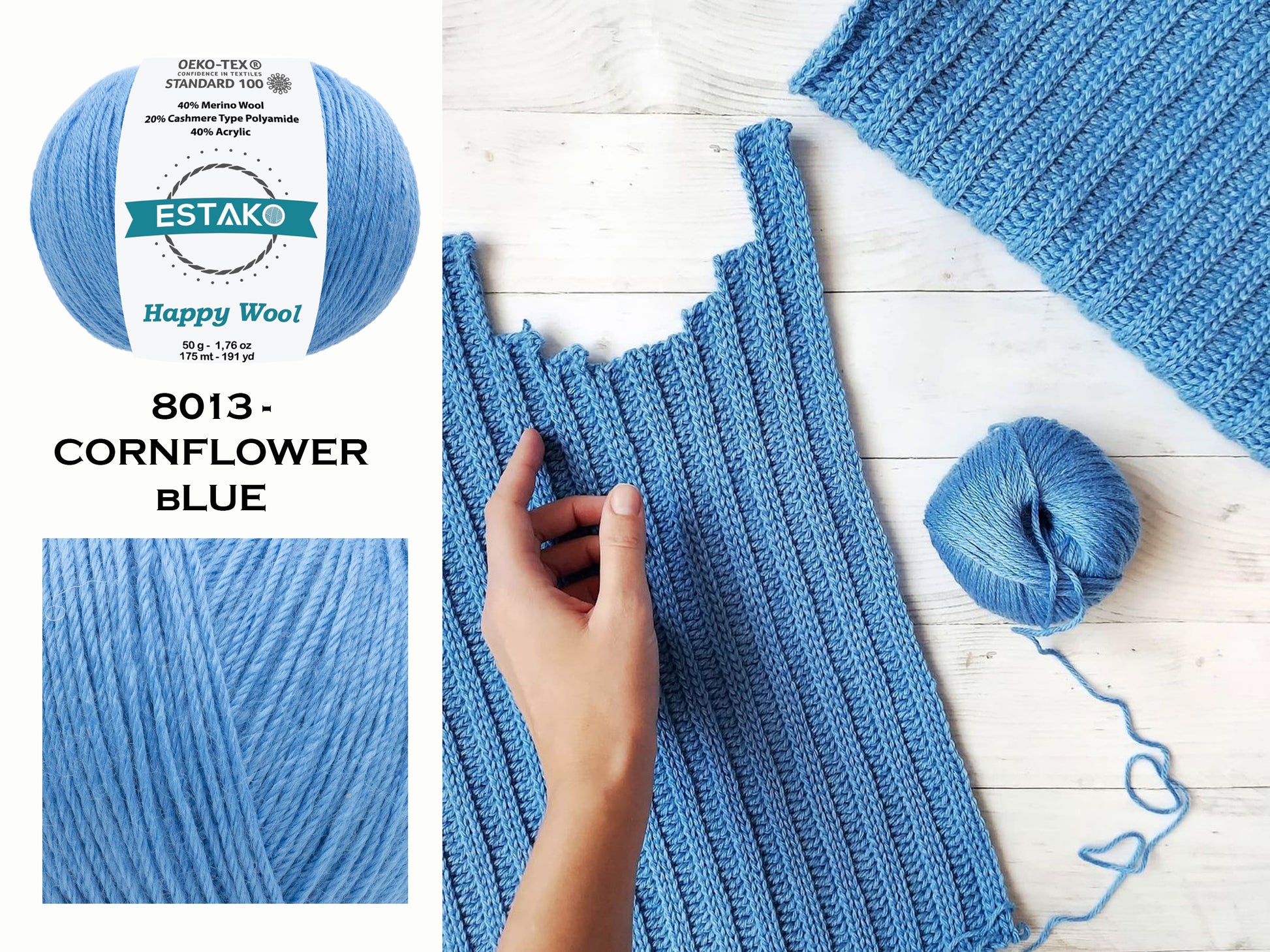 Happy Wool merino-cashmere blend yarn — Estako Yarns