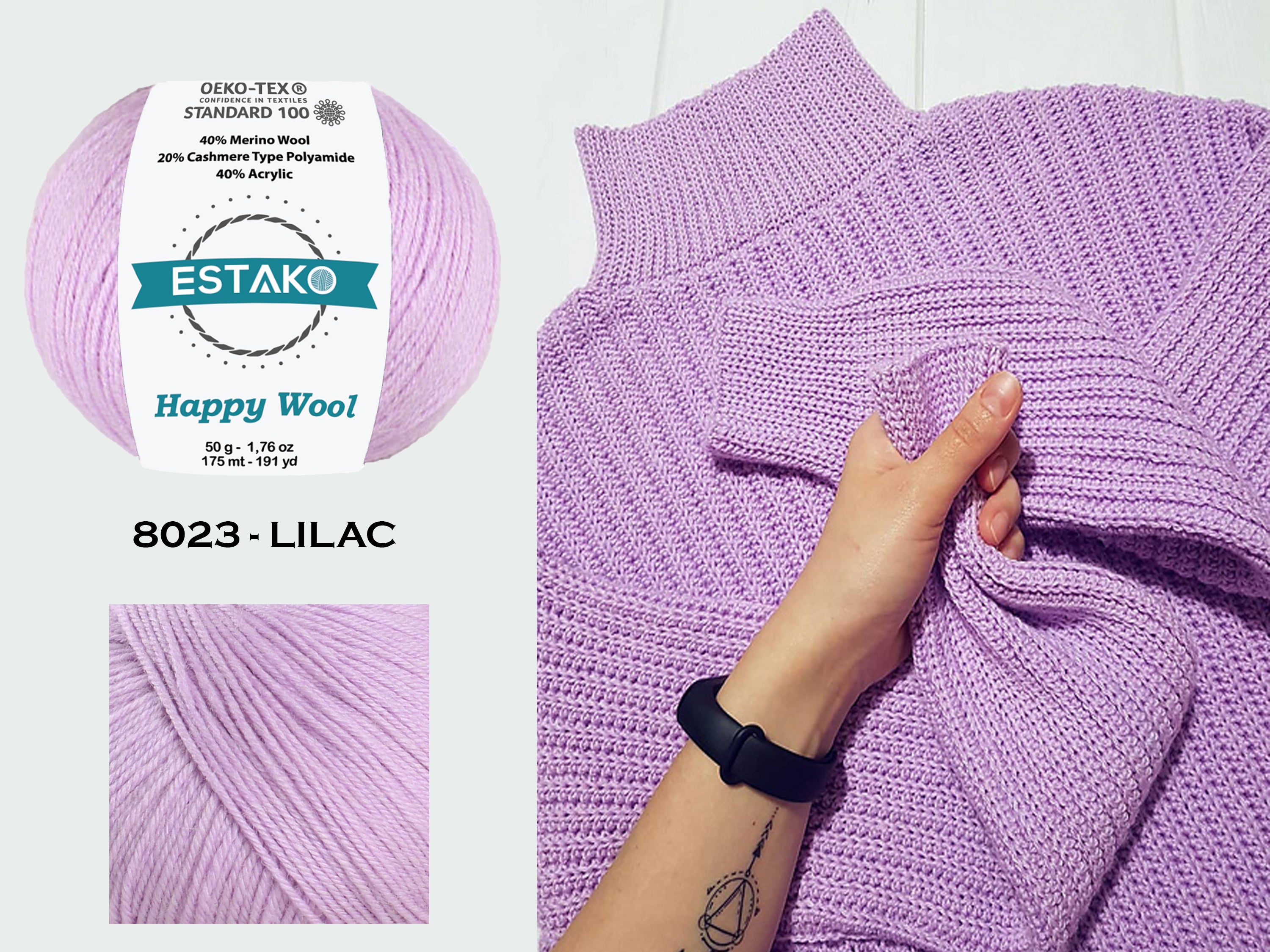 Happy Wool merino-cashmere blend yarn — Estako Yarns