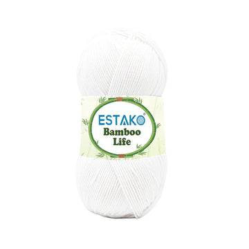 Bamboo Life 1002 - White yarn | Estako Yarns