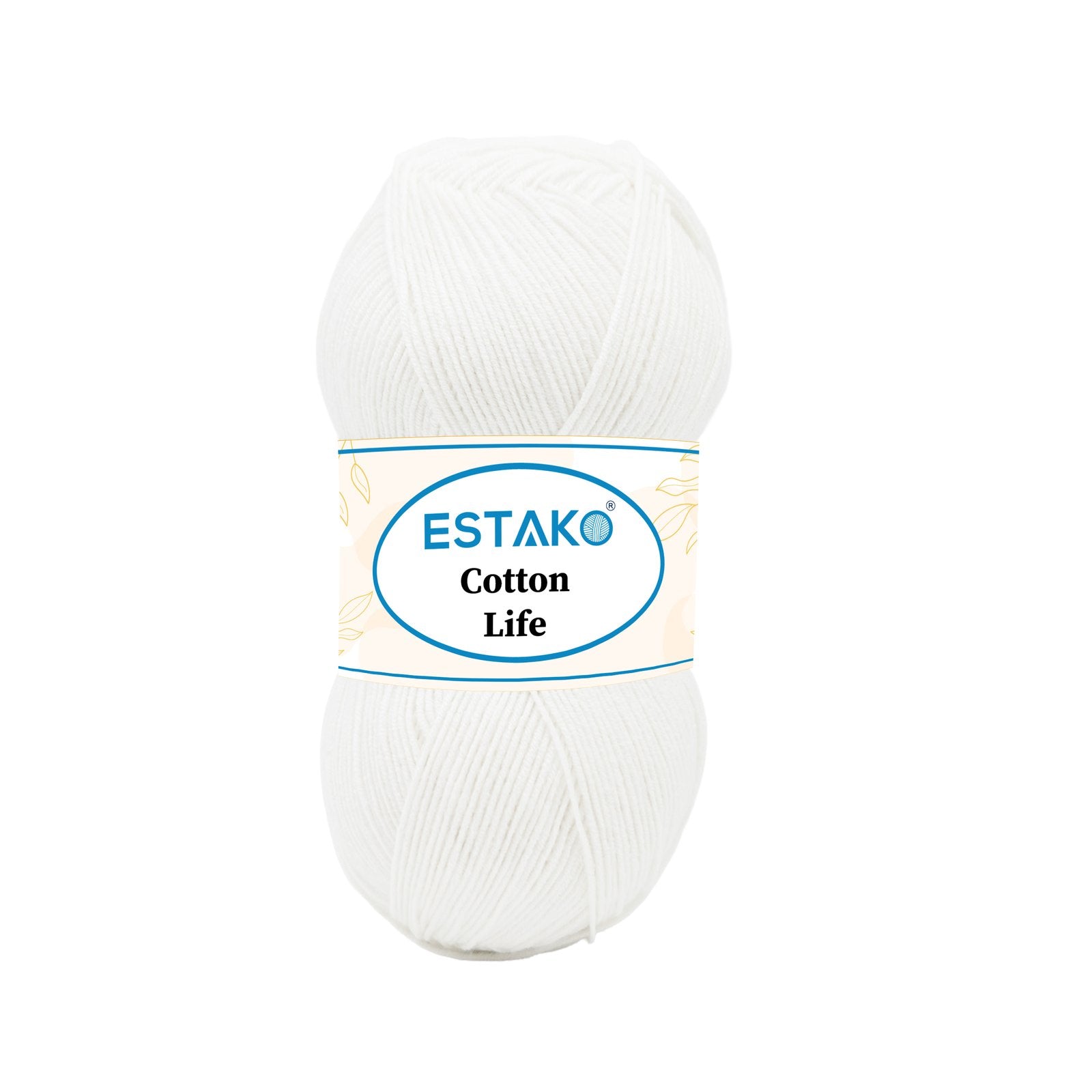 Cotton Life 1002 - White yarn | Estako Yarns