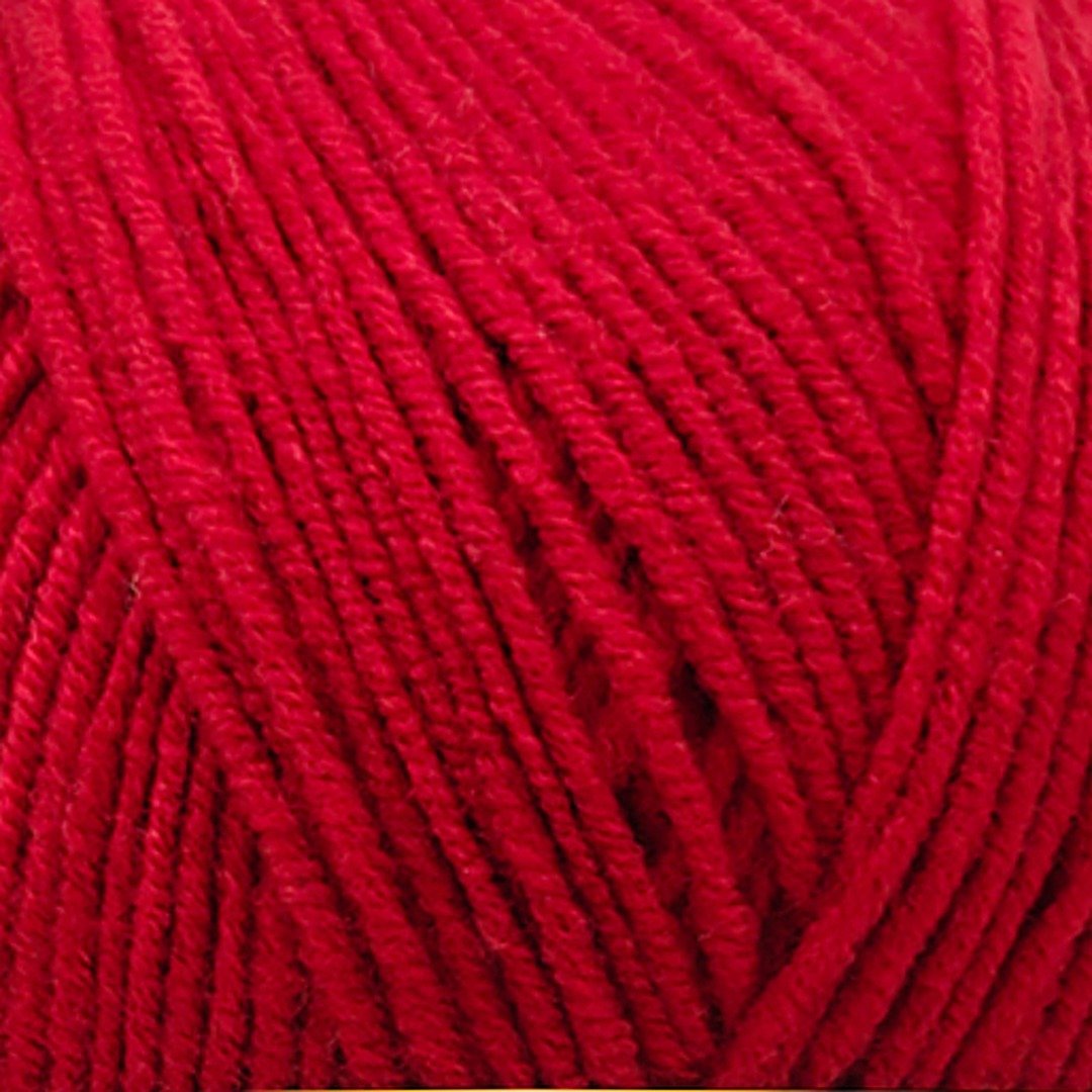 Cotton Life 3136 - Red yarn close up | Estako Yarns