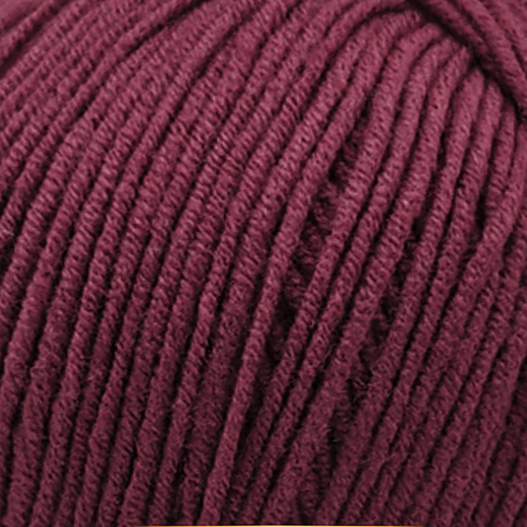 Cotton Life 3216 - Burgundy yarn close up | Estako Yarns